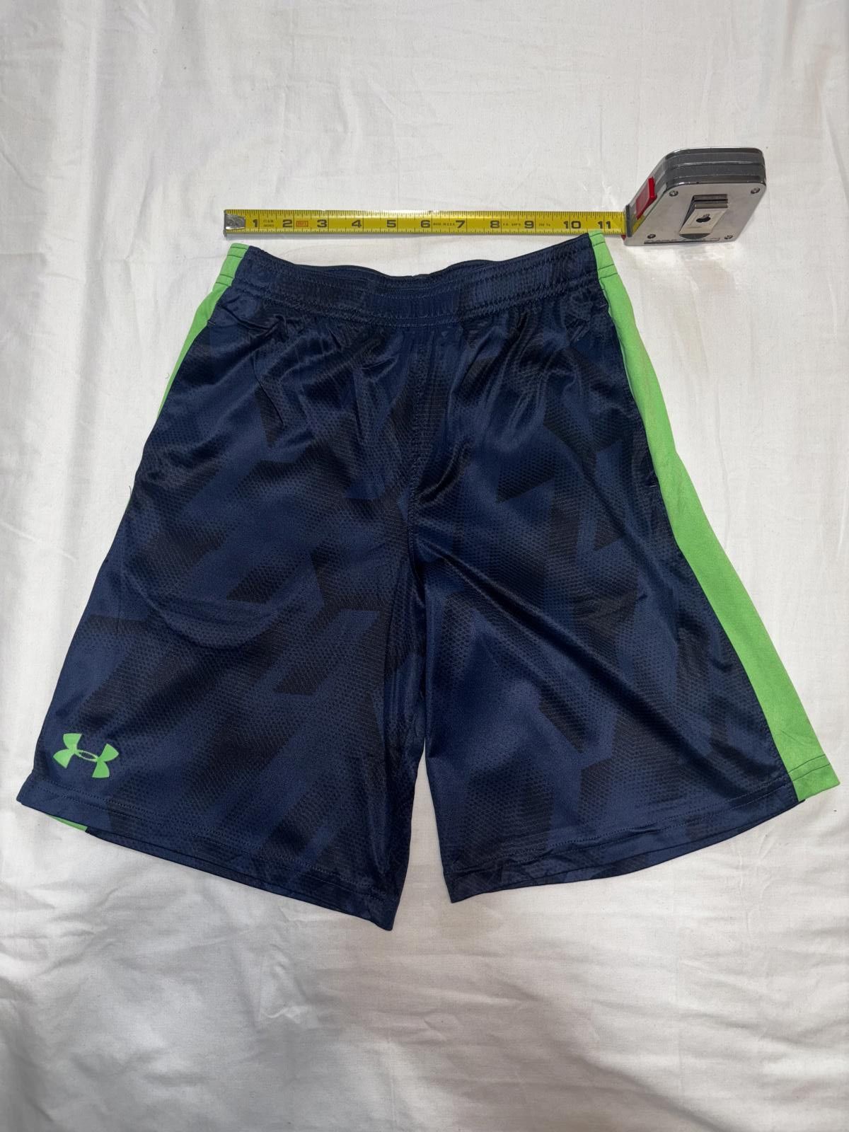 Under Armour Athletic Under Armour Youth Training Shorts - Navy & Green Size US 26 / EU 42 - 6 Thumbnail