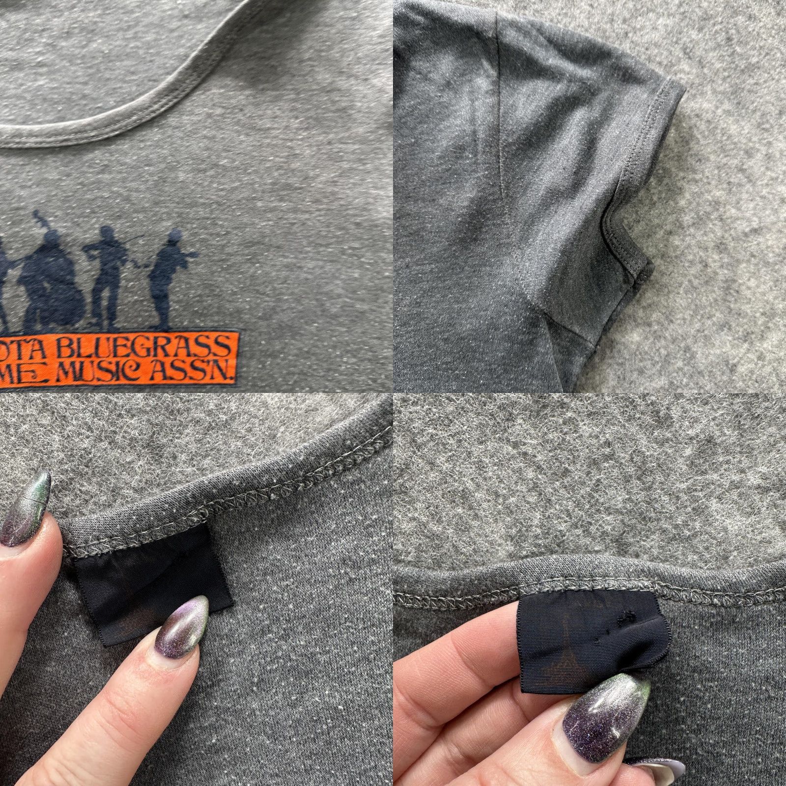 Vintage VINTAGE Minnesota Bluegrass Old Time Music Assn Shirt Womens Small Gray Scoop Size S / US 4 / IT 40 - 8 Thumbnail