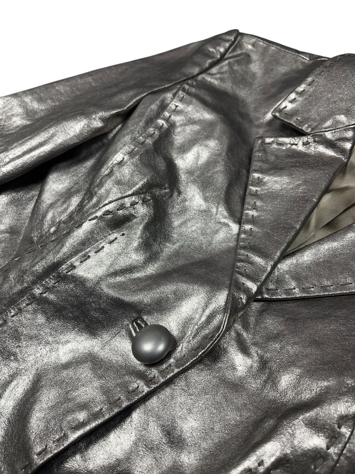 Vintage Vintage Benedikte Utzon Suede Jacket with Metal Foil Size M / US 6-8 / IT 42-44 - 7 Thumbnail