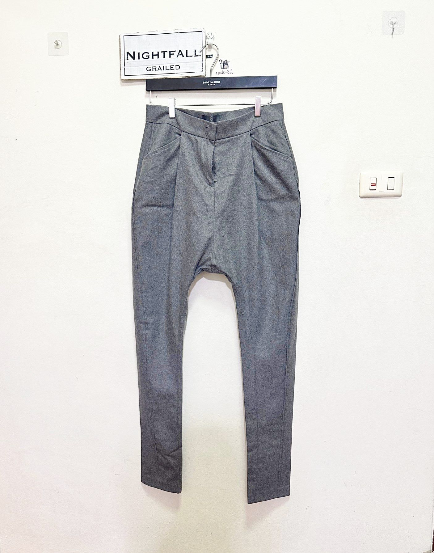 Alexander McQueen Alexander McQueen Drop-Crotch Wool Pants Size 30" / US 8 / IT 44 - 1 Thumbnail