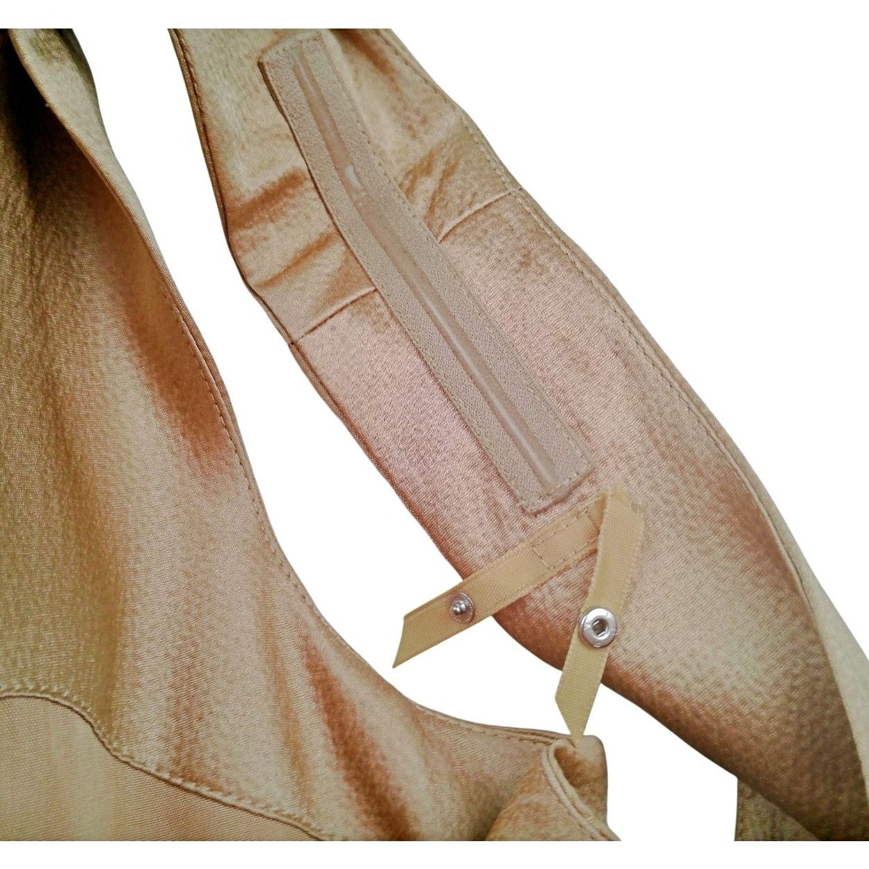 Banana Republic Banana Republic 100% Gold Silk Pleated Lined Cocktail Dress Size M / US 6-8 / IT 42-44 - 4 Thumbnail