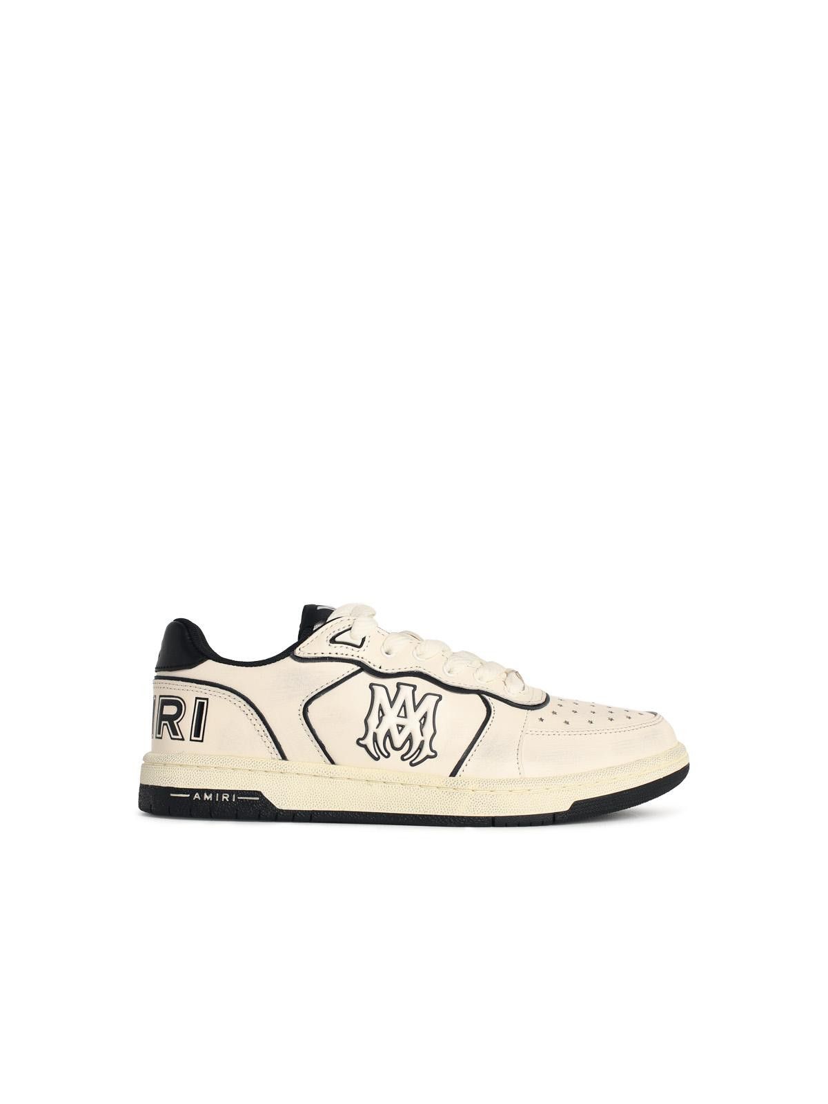 Amiri AMIRI 'Newport' Ivory White Leather Blend Sneakers Size US 12 / EU 45 - 1 Thumbnail
