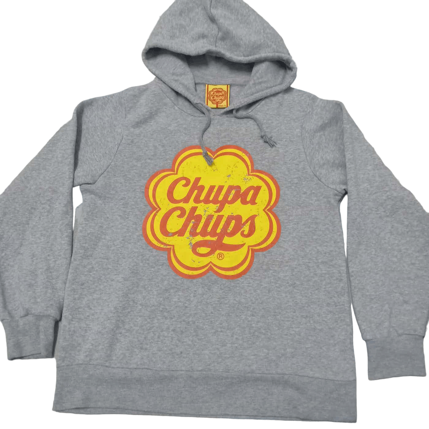 image of Chupa Chups Big Logo Hoodie in Grey, Men's (Size Medium)