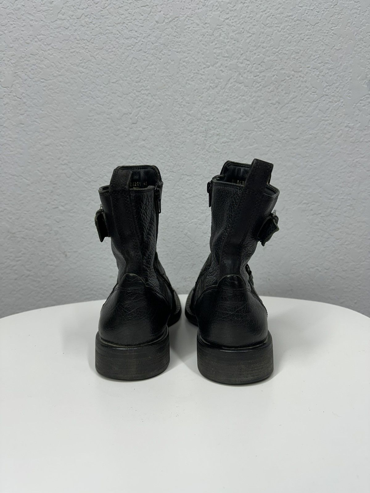 Ecco AS 98 Vibe Artisan Black Leather Side Zip Ankle Biker Boots Size US 9 / EU 42 - 8 Thumbnail