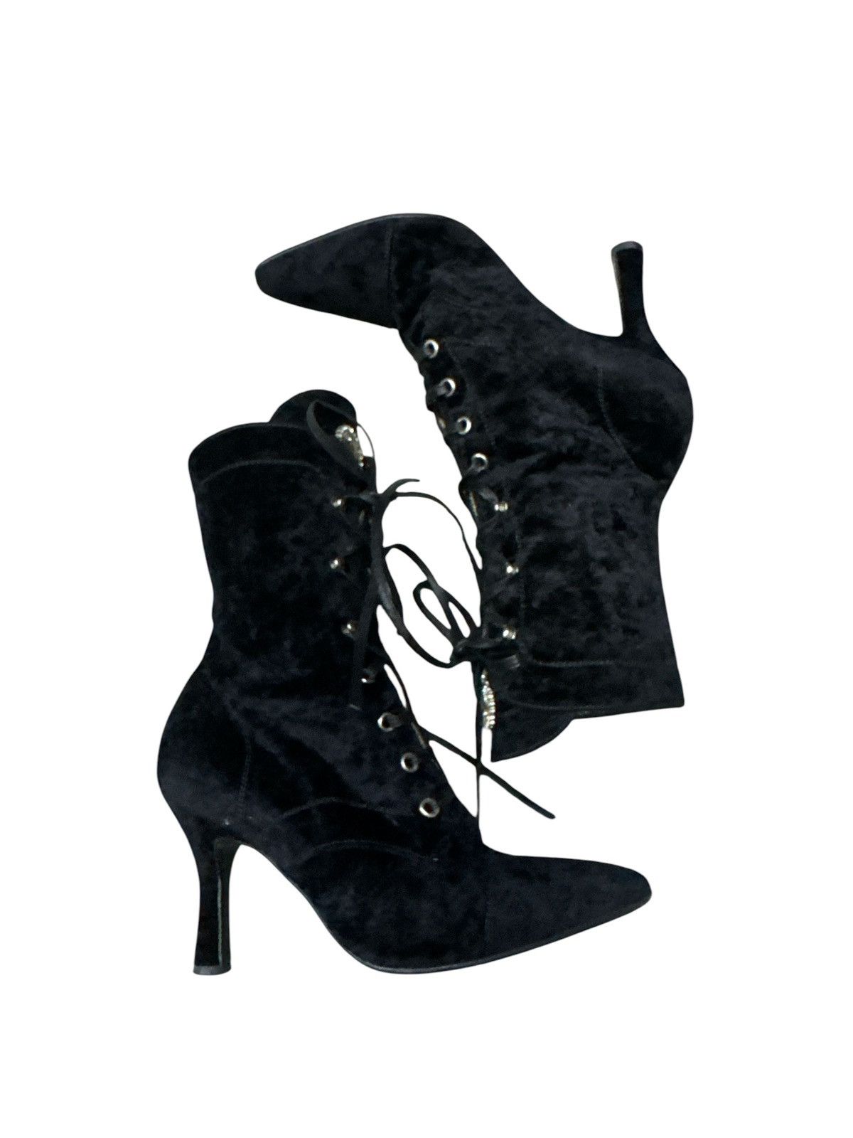 Other VINTAGE GIANNI VERSACE VELVET MEDUSA HEAD ANKLE BOOTS Size US 6.5 / IT 36.5 - 3 Thumbnail