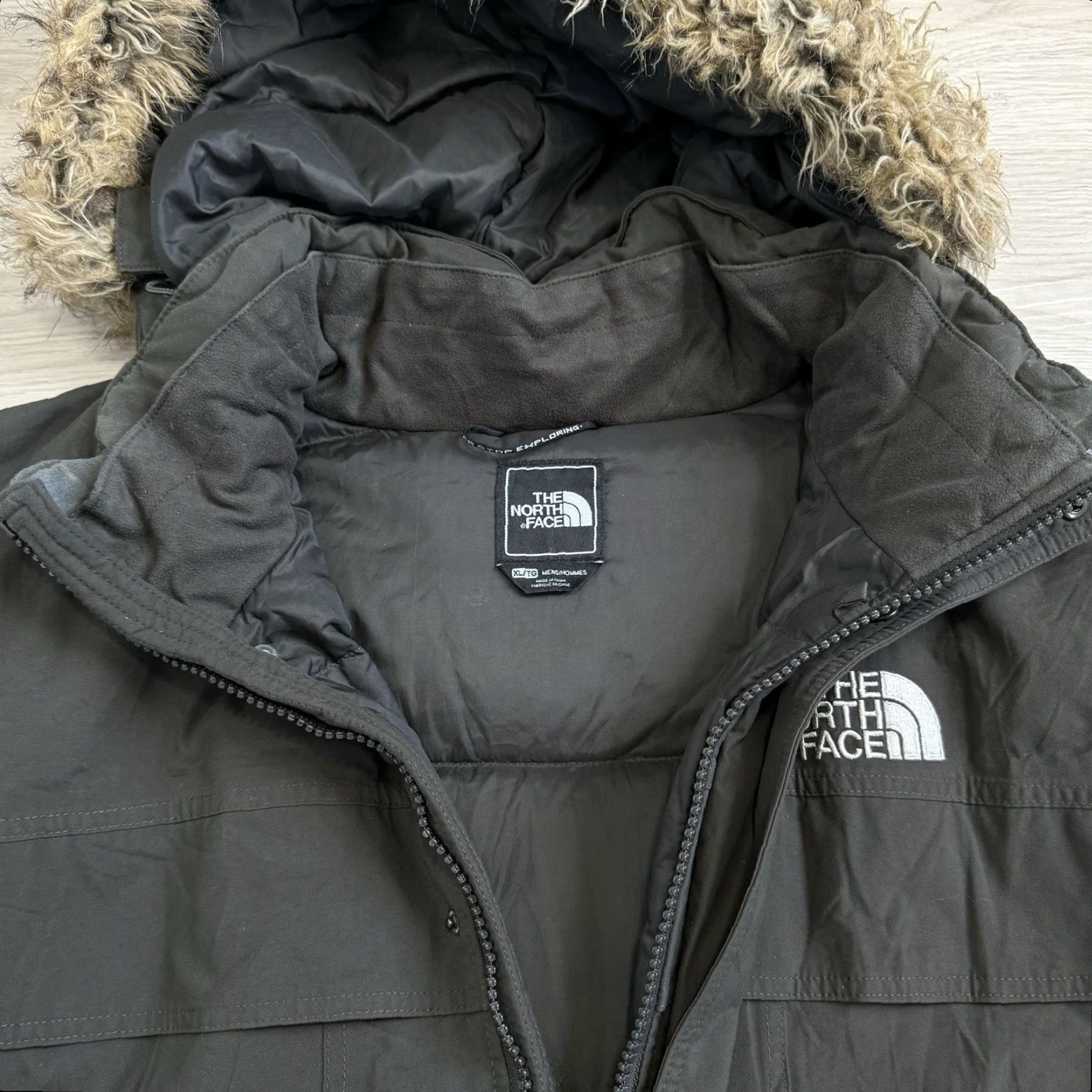 The North Face VINTAGE The North Face McMurdo Parka Winter Jacket Dark Grey Fur Insulated HyVent / Hooded Padded Zipped Pockets XL Mens Size US XL / EU 56 / 4 - 5 Thumbnail