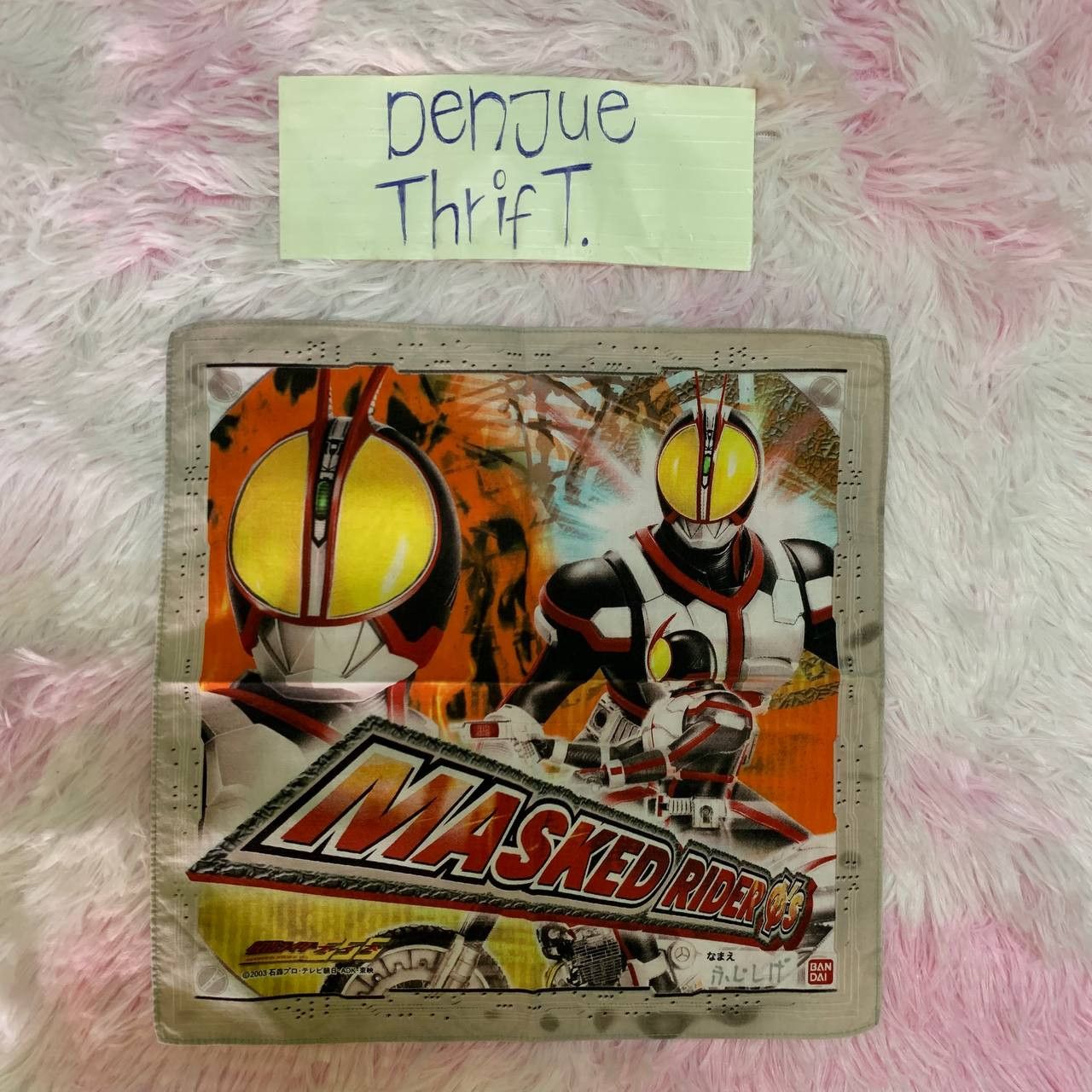 Japanese Brand × Vintage RARE Vintage Kamen Rider 555 2003 Handkerchief Bandana Size ONE SIZE - 1 Thumbnail