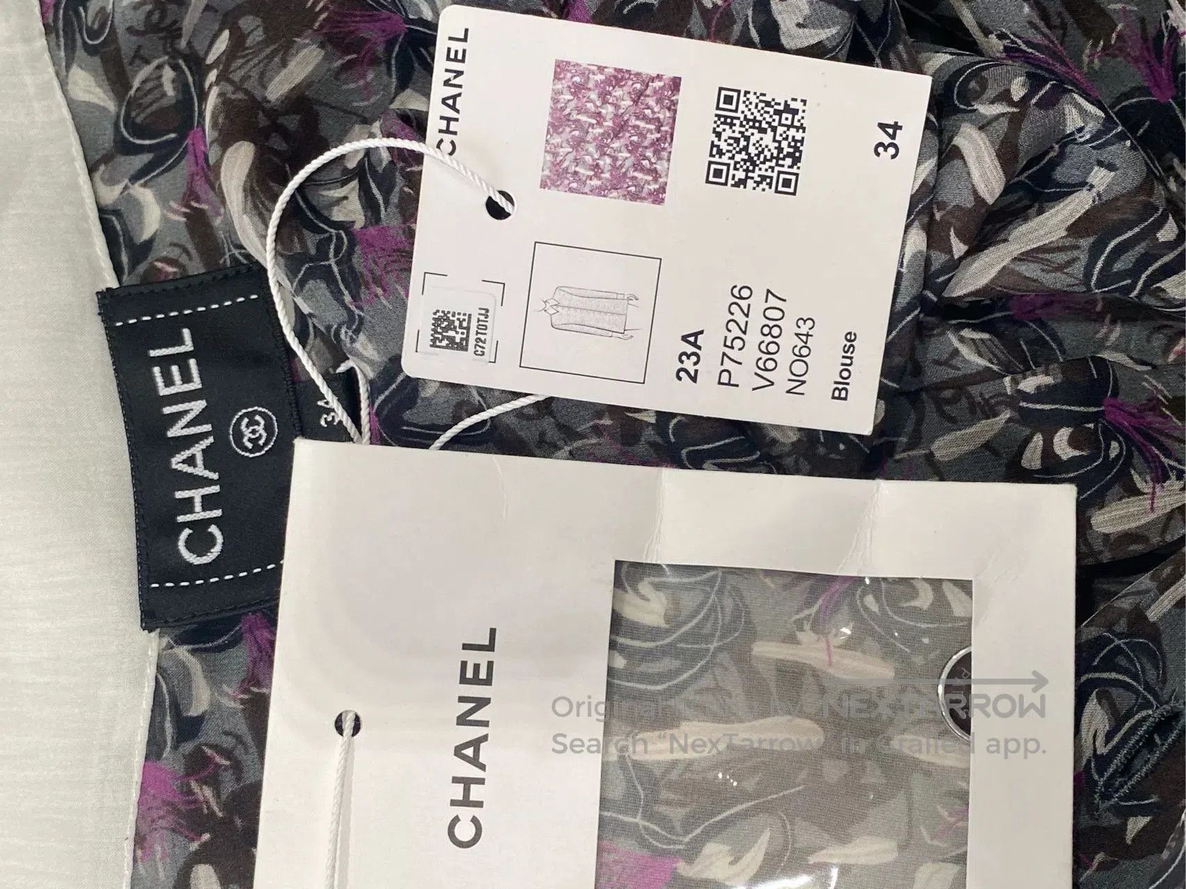 Chanel Chanel 2023 Green Silk Print Shirt. Size US XS / EU 42 / 0 - 5 Thumbnail
