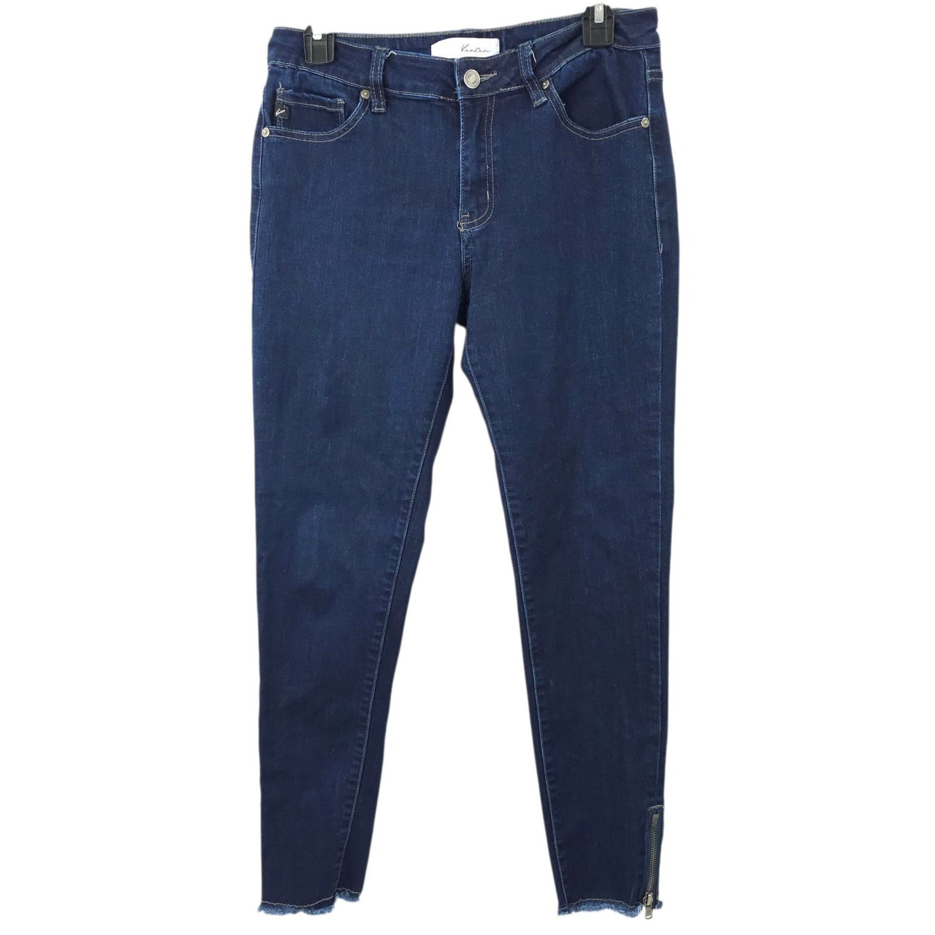 Kancan USA KanCan Mid Rise Crop Skinny Jeans Womens 9/28 Dark Wash Zipp Size 30" / US 8 / IT 44 - 1 Thumbnail