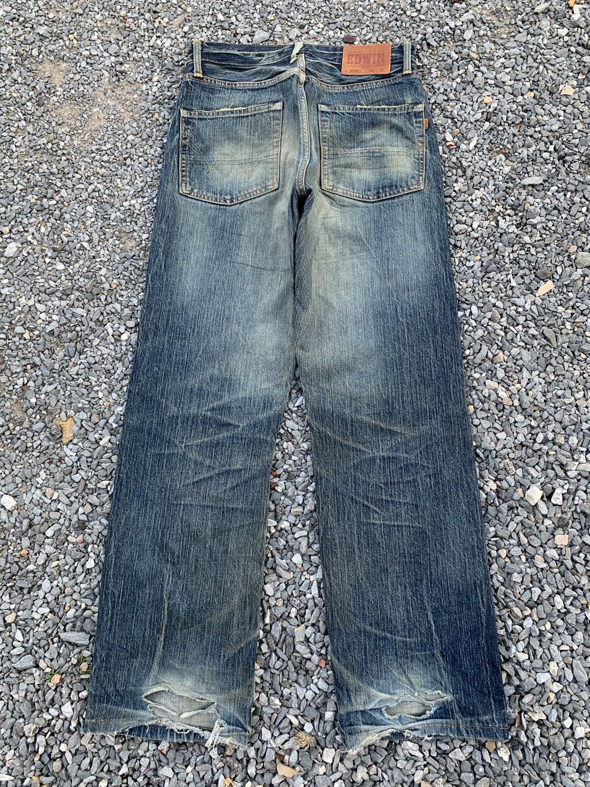 Kapital VINTAGE EDWIN 505z FADED & RUSTY SELVEDGE DISTRESSED DENIM Size US 30 / EU 46 - 2 Thumbnail