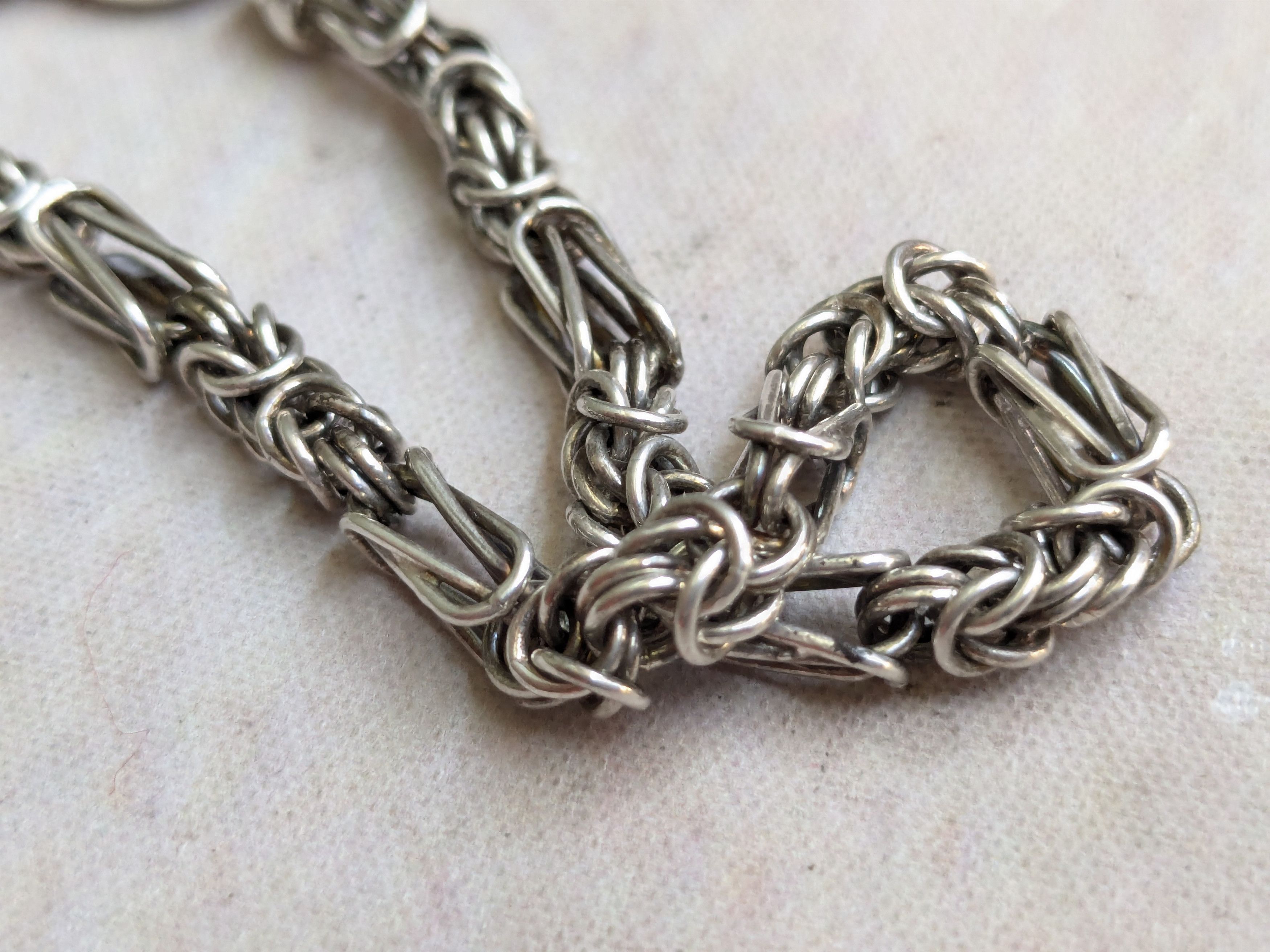 Jewelry Veronese Sterling Silver Byzantine Bracelet 8" Italy Size ONE SIZE - 10 Thumbnail