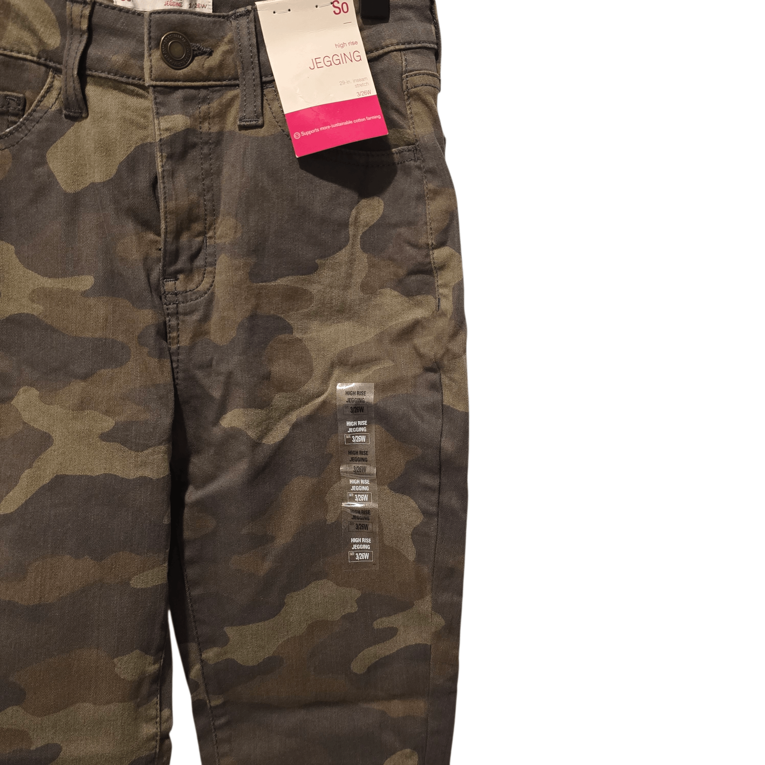 Other SO - High-Rise Camo Jegging, Size 3/26W - 29" Inseam Stretch Size 26" / US 2 / IT 38 - 3 Thumbnail