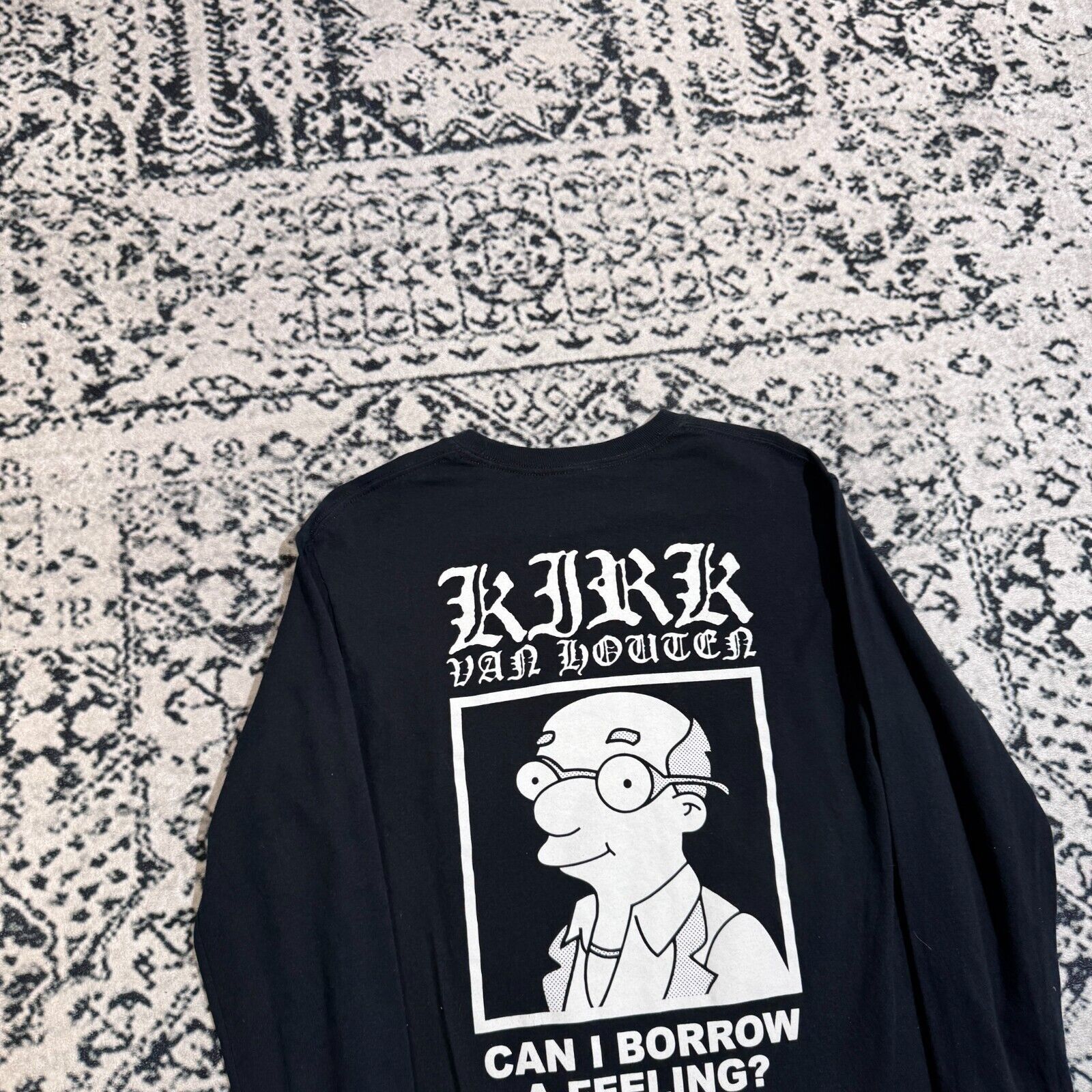 Vintage Vintag Black Cotton Longsleeve Size S Kirk Van Houten Shirt Size US S / EU 44-46 / 1 - 5 Thumbnail
