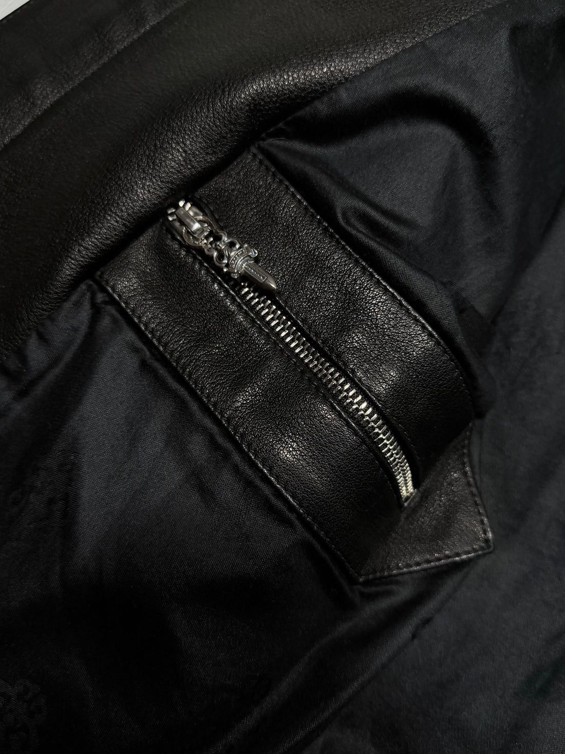 Chrome Hearts Chrome Hearts Cross Patch Leather Jacket Red Racing Stripe Size US S / EU 44-46 / 1 - 10 Thumbnail