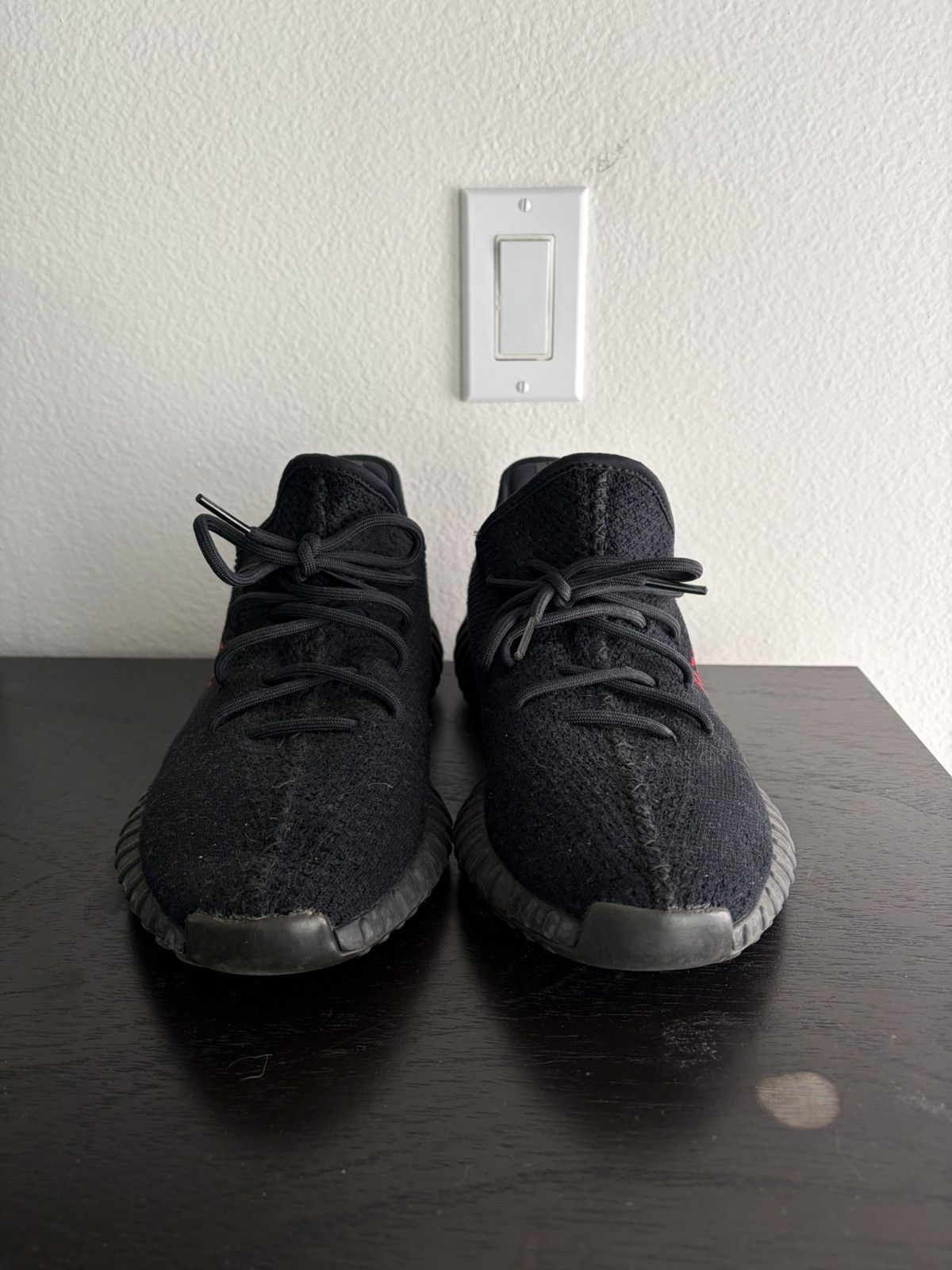 Yeezy Adidas Yeezy V2 Black/Red Bred Size US 11 / EU 44 - 4 Thumbnail