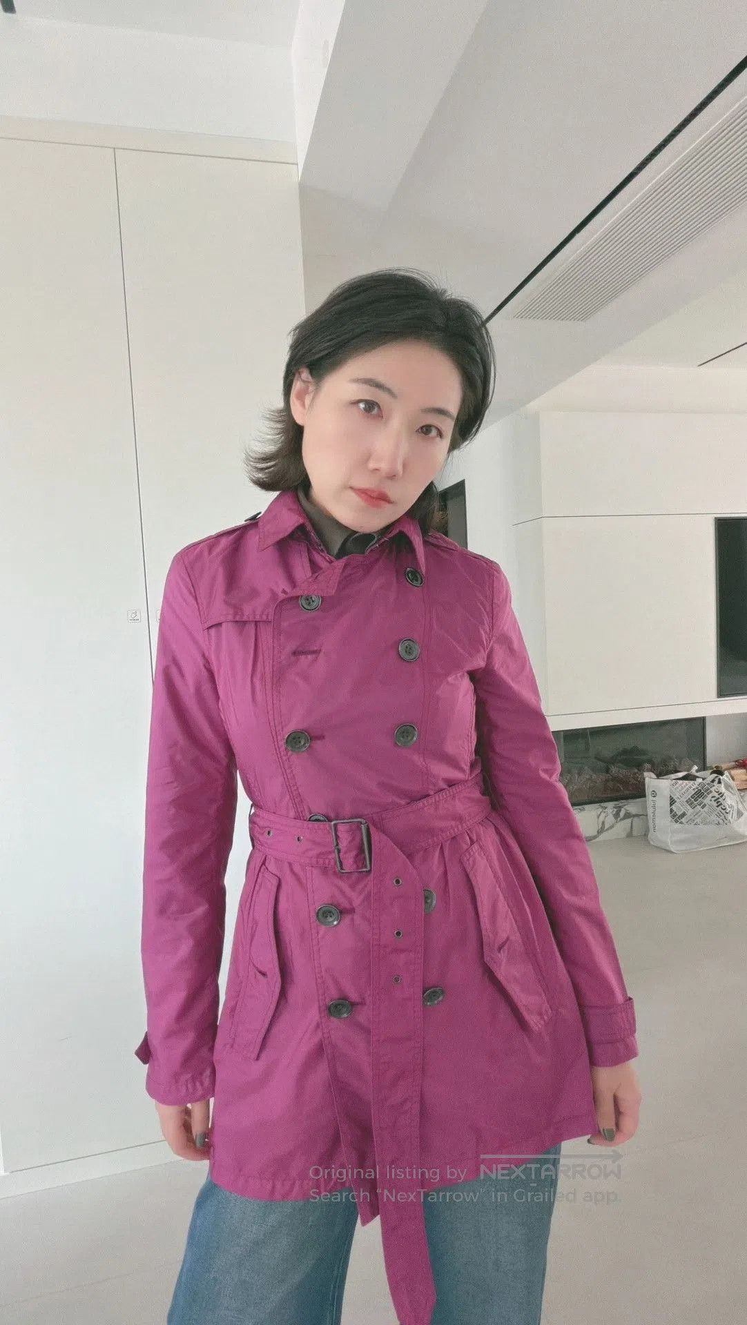Burberry Burberry Pink Lightweight Trench Coat. Size M / US 6-8 / IT 42-44 - 1 Thumbnail
