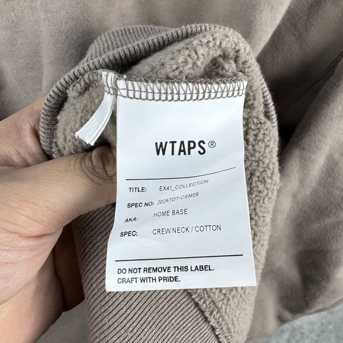 Wtaps WTAPS Home Base Crewneck Sweatshirt Beige Size X 02 Cotton Size US M / EU 48-50 / 2 - 11 Thumbnail
