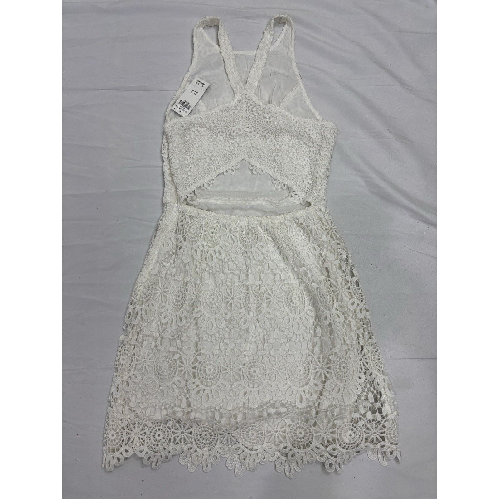 Hollister Ladies Hollister White Lace Scalloped Edge Mini Dress Size M Size M / US 6-8 / IT 42-44 - 6 Thumbnail