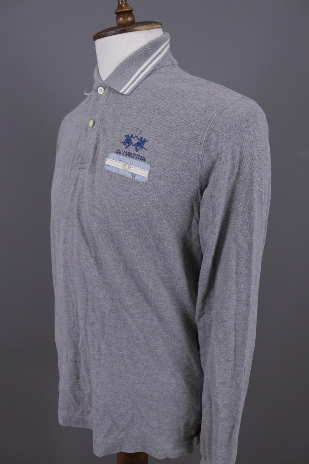 La Martina La Martina Buenos Aires Gray Argentina Polo Shirt Size L Size US L / EU 52-54 / 3 - 6 Thumbnail
