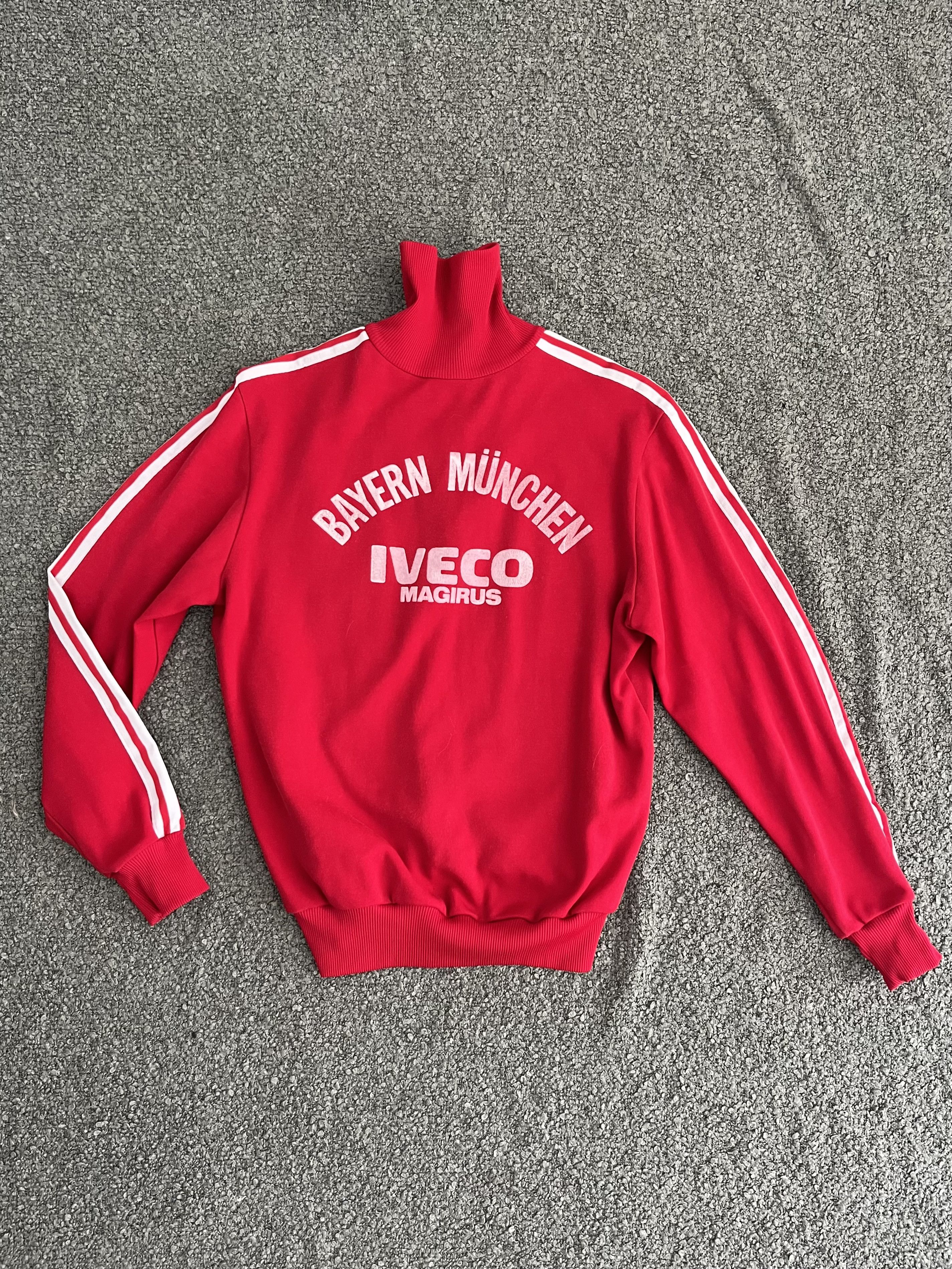 Adidas Vintage 80s Adidas Bayern Munich Track Top Jacket Red Size US S / EU 44-46 / 1 - 2 Thumbnail