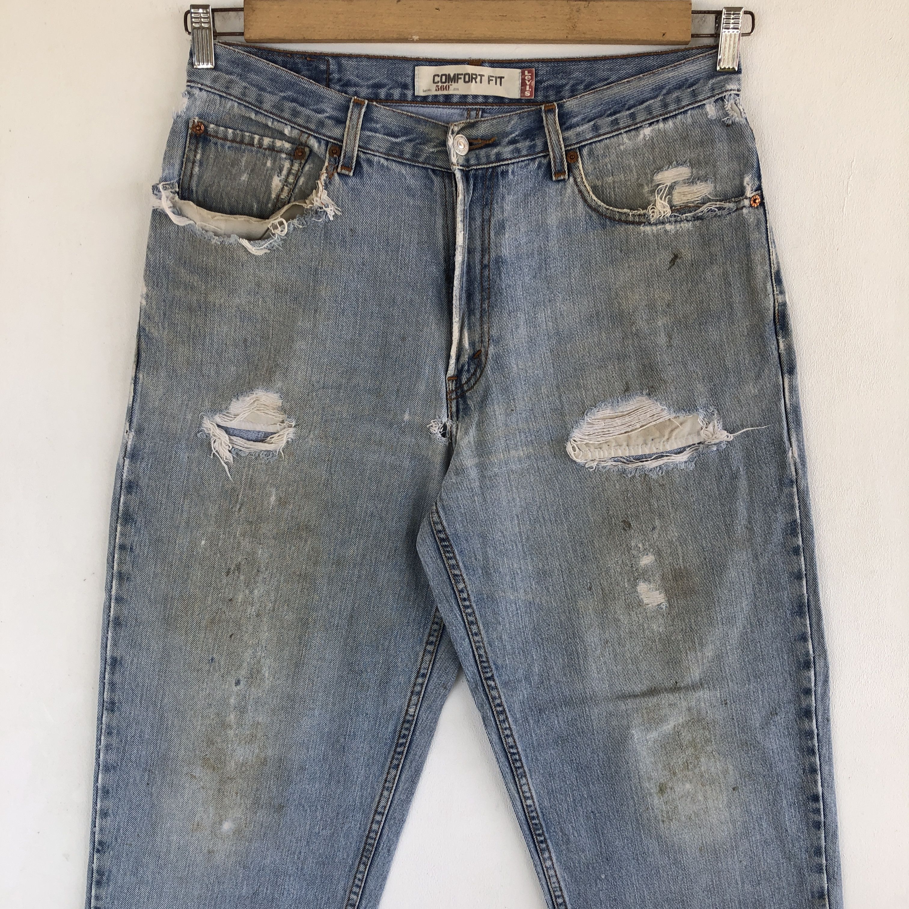 Levi's Vintage Levis Jeans Distressed Levi's 560 Sun Faded Denim Size US 32 / EU 48 - 3 Thumbnail