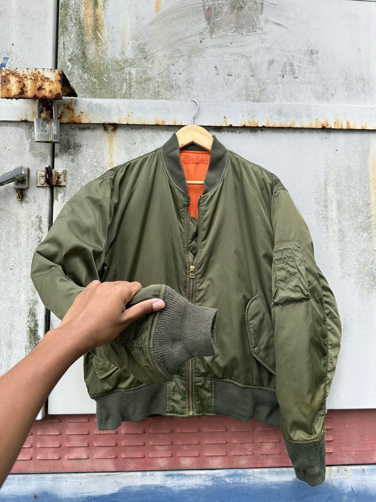 Vintage 🪖Vintage MA-1 Machope Man Intermediate Bomber Jacket Size US M / EU 48-50 / 2 - 6 Thumbnail