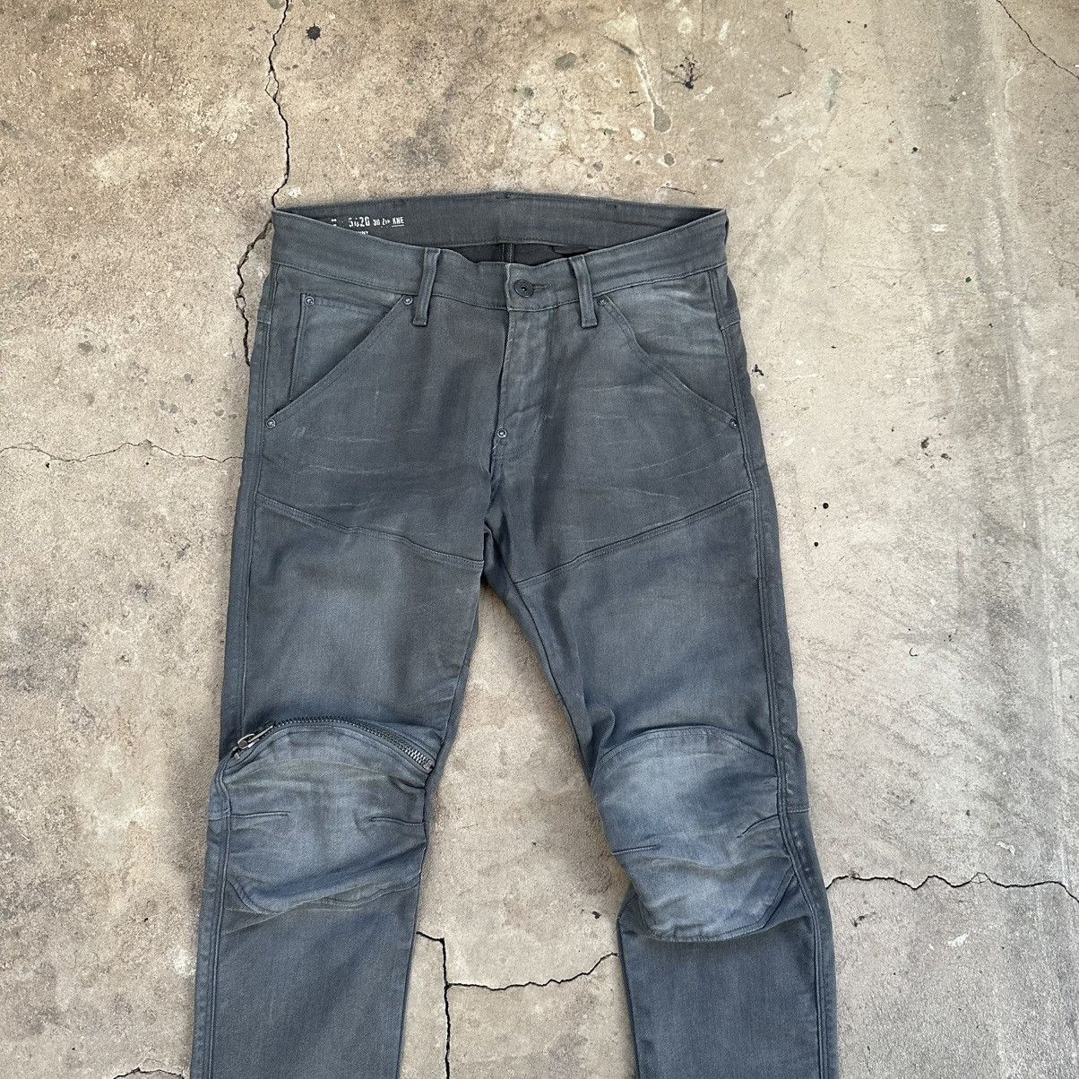 G-Star G Star 5620 3D Zip Knee waxed biker pants Size US 30 / EU 46 - 3 Thumbnail
