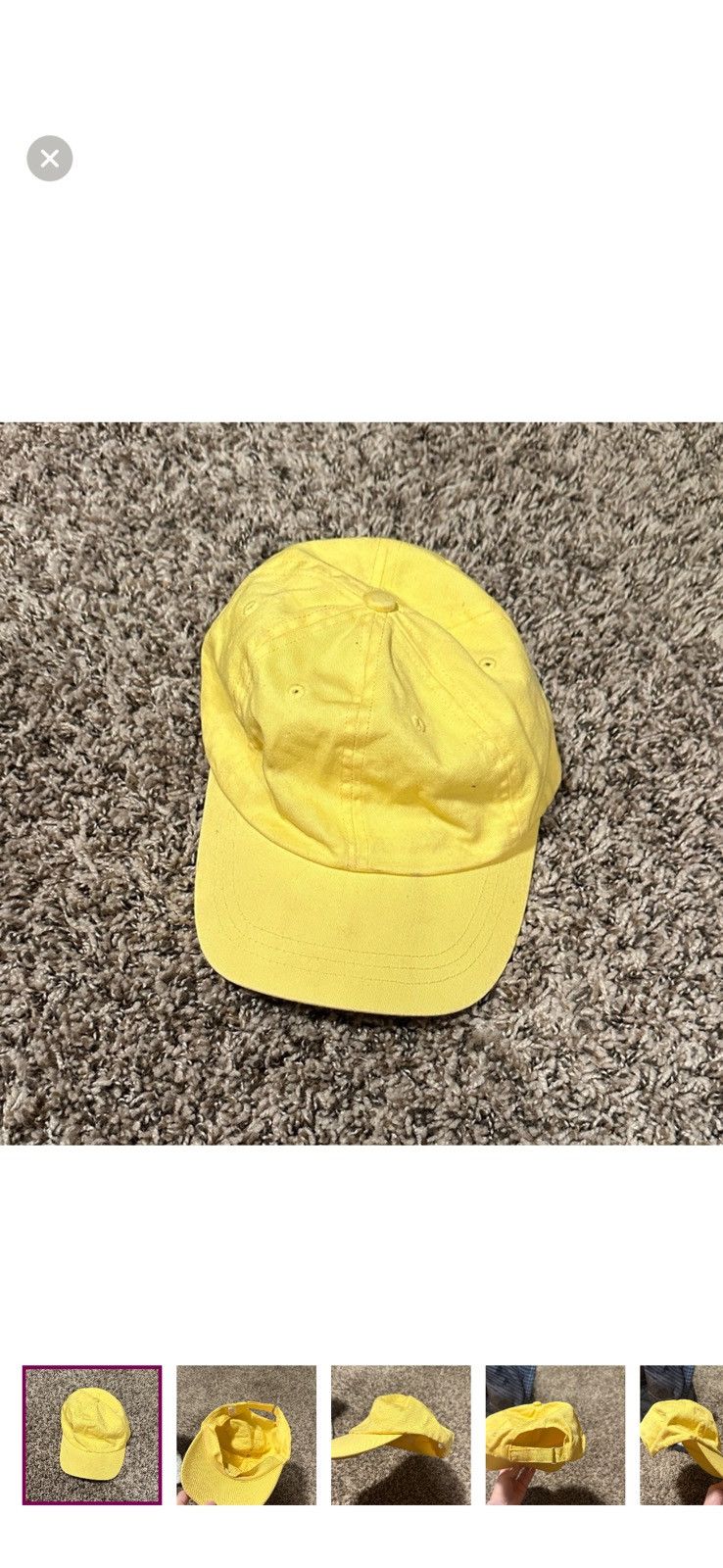 Other Yellow baseball hat Size ONE SIZE - 1 Thumbnail