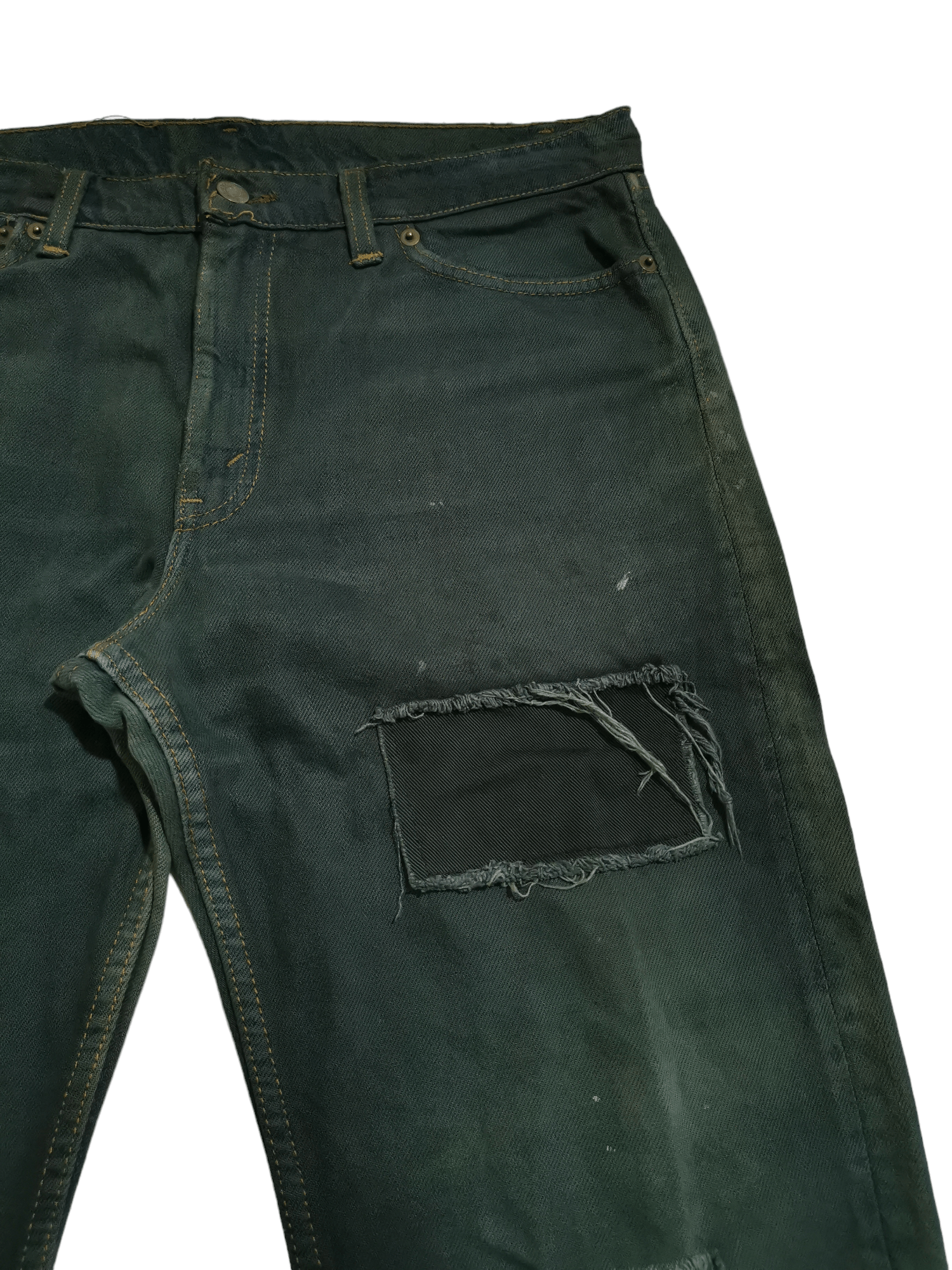 Jean × Vintage Japan Punk Seditionaries Patchwork Jeans Size US 34 / EU 50 - 6 Thumbnail