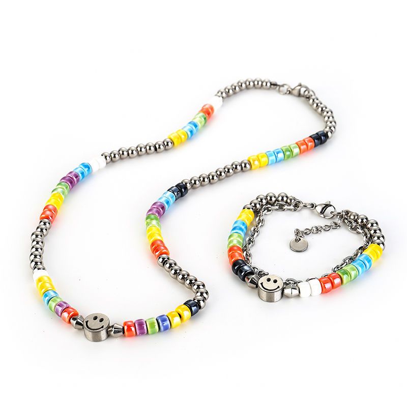 Jewelry Smile Hip-hop Bracelet Y2K Punk Chain Gotch Bracelets Chains Size ONE SIZE - 2 Thumbnail