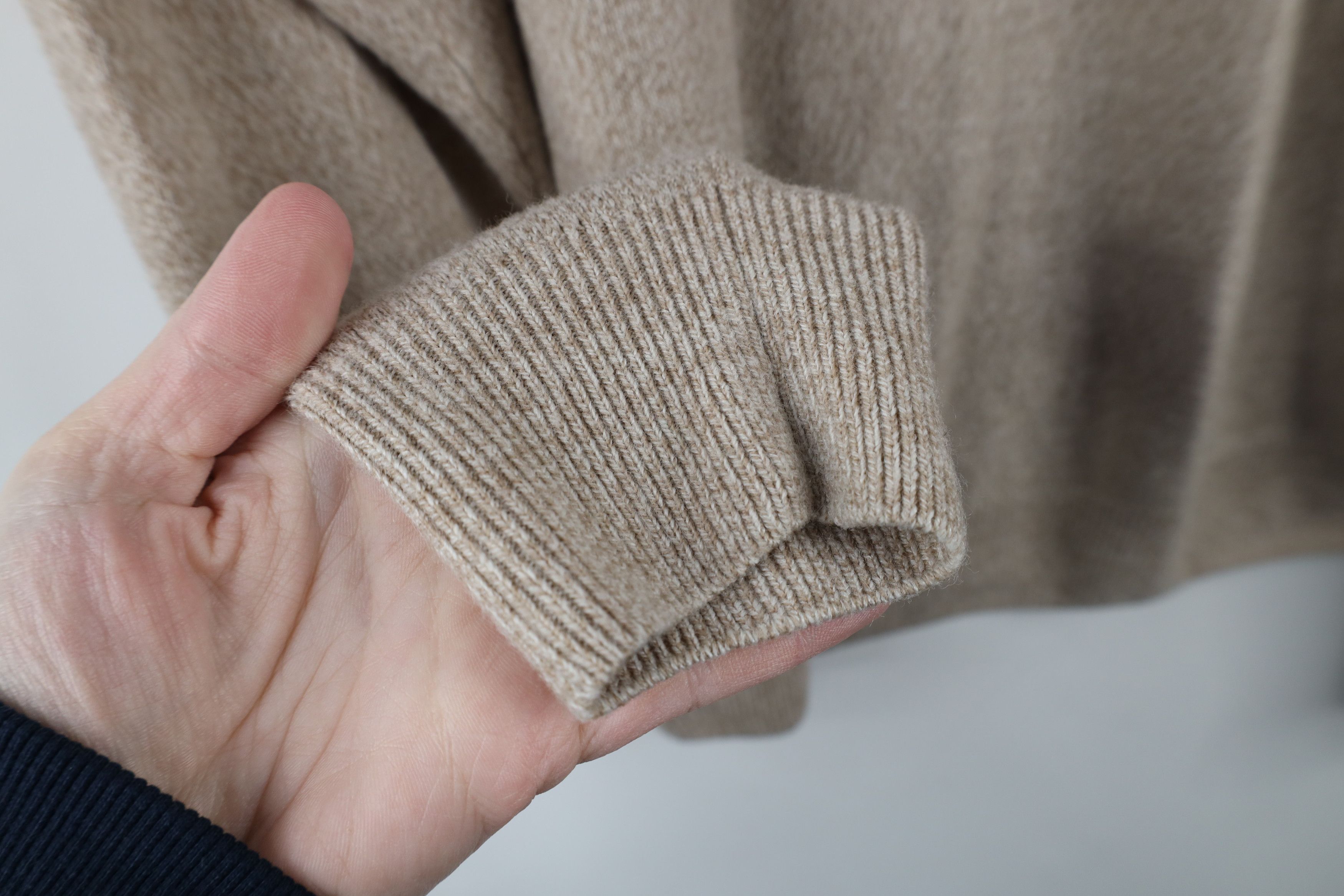 Vintage Vintage 90s Streetwear Knit Collared Sweater Oatmeal Brown Size US L / EU 52-54 / 3 - 6 Thumbnail
