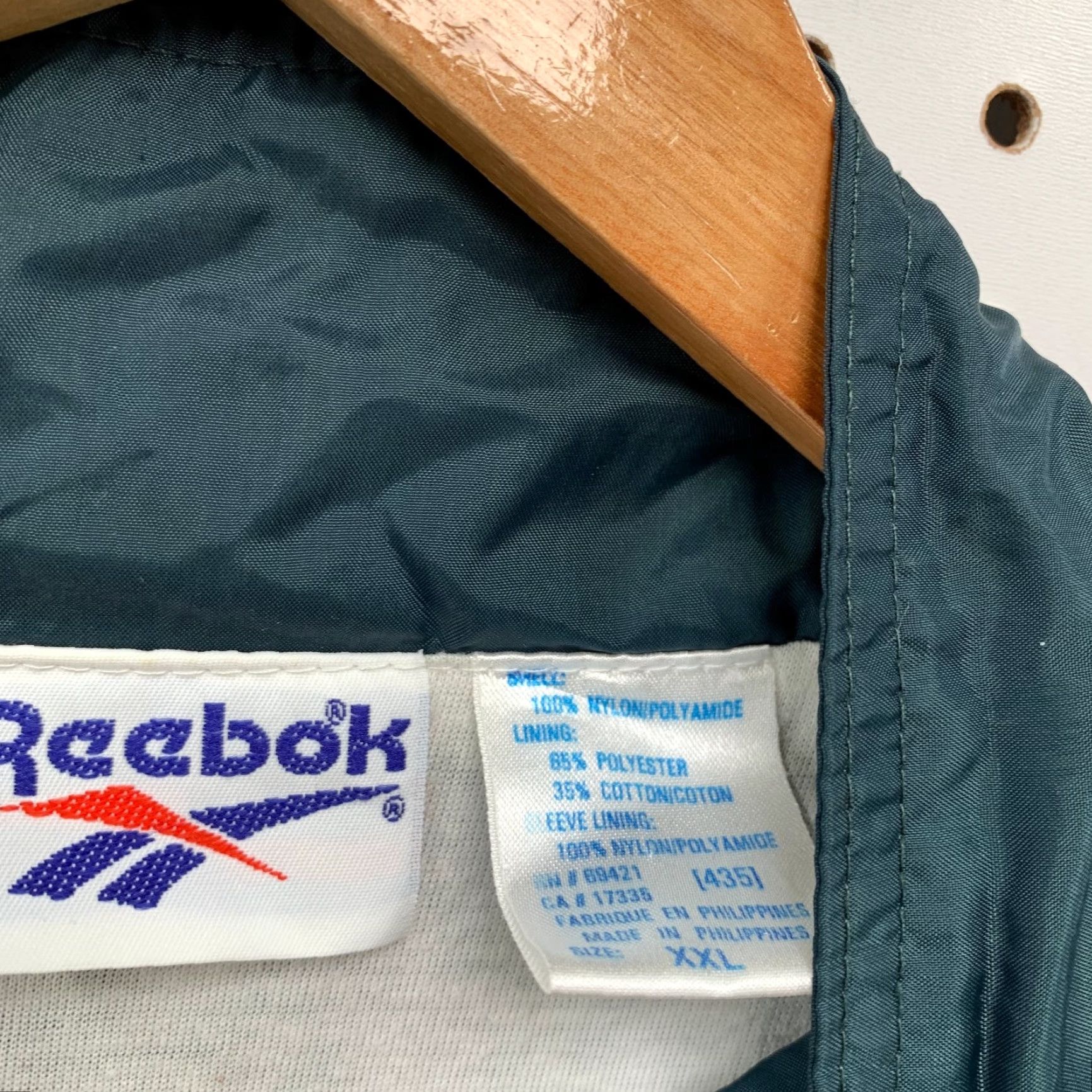 Reebok VINTAGE Reebok Windbreaker Jacket Mens XL Green Blue Nylon Lined Oversized Size US XL / EU 56 / 4 - 5 Thumbnail