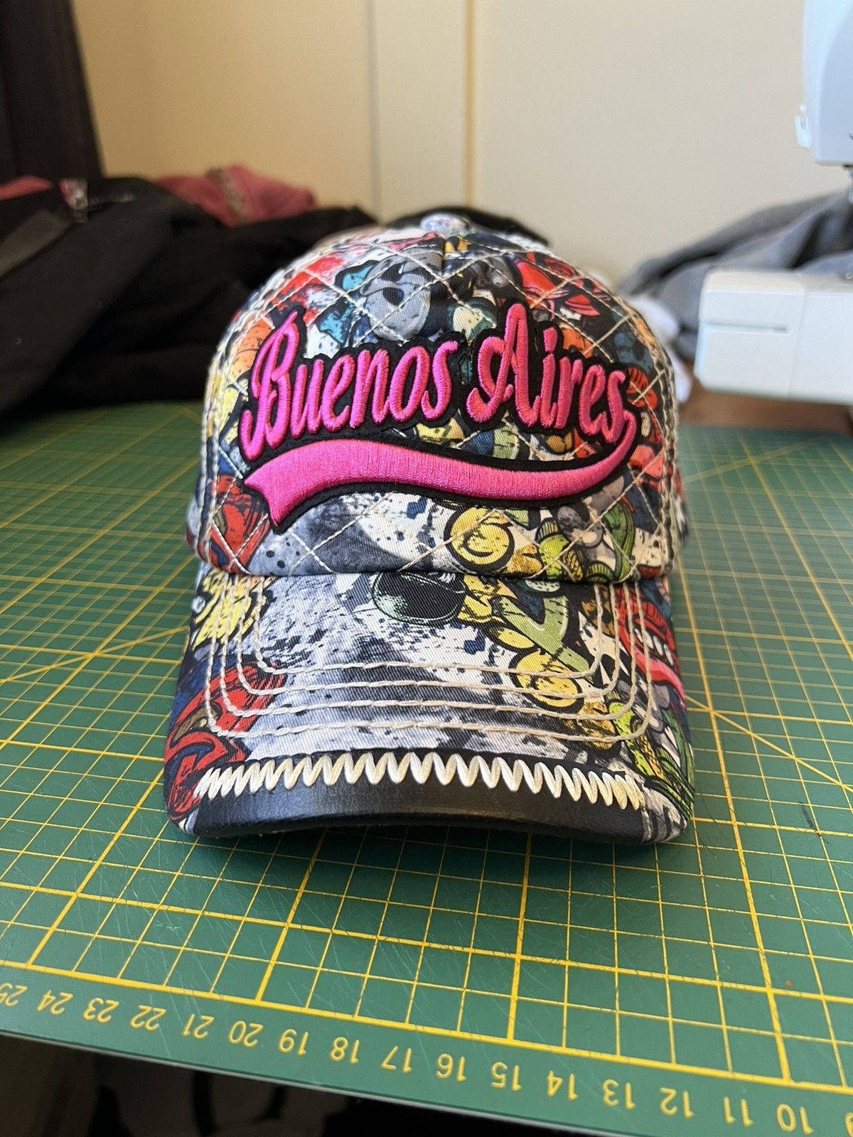 Vintage Robin Ruth “Buenos Aires” leather brim hat Size ONE SIZE - 1 Thumbnail