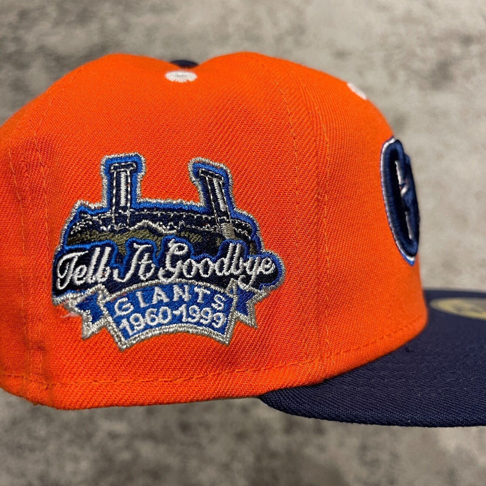 New Era San Francisco Giants orange Navy Tell It Goodbye Hat 7 1/4 Size ONE SIZE - 7 Thumbnail
