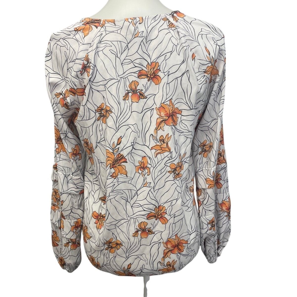 Worthington Worthington Womens Medium Lightweight Floral Blouse Size M / US 6-8 / IT 42-44 - 4 Thumbnail