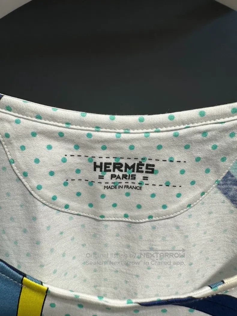 Hermes Hermes Blue Printed Pattern Round Neck Knit Size XS / US 0-2 / IT 36-38 - 3 Thumbnail