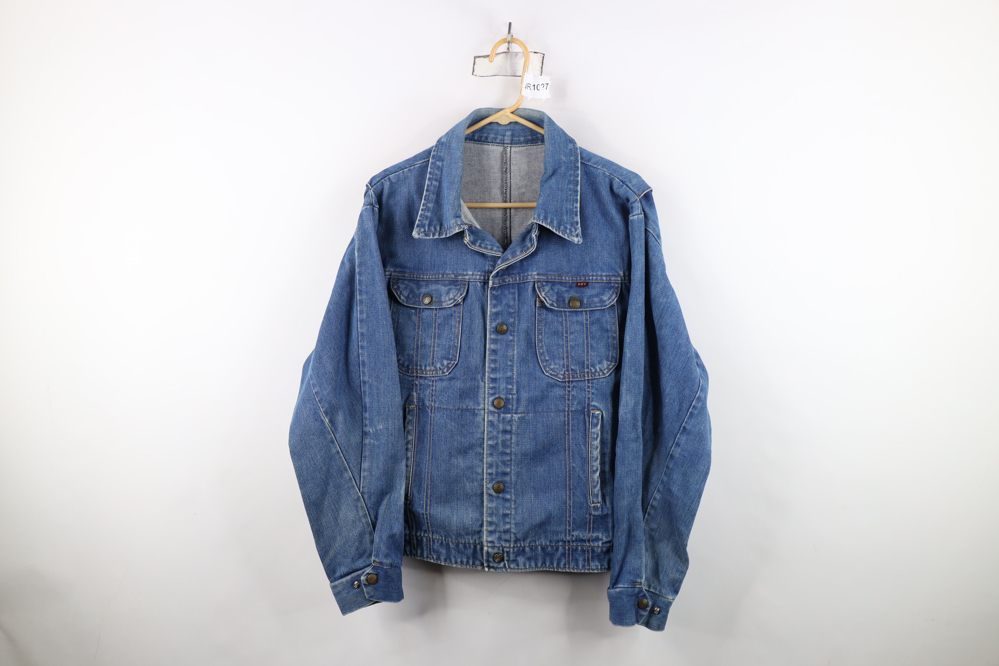 Vintage Vintage 70s Streetwear Western Denim Jean Trucker Jacket USA Size US XL / EU 56 / 4 - 1 Thumbnail