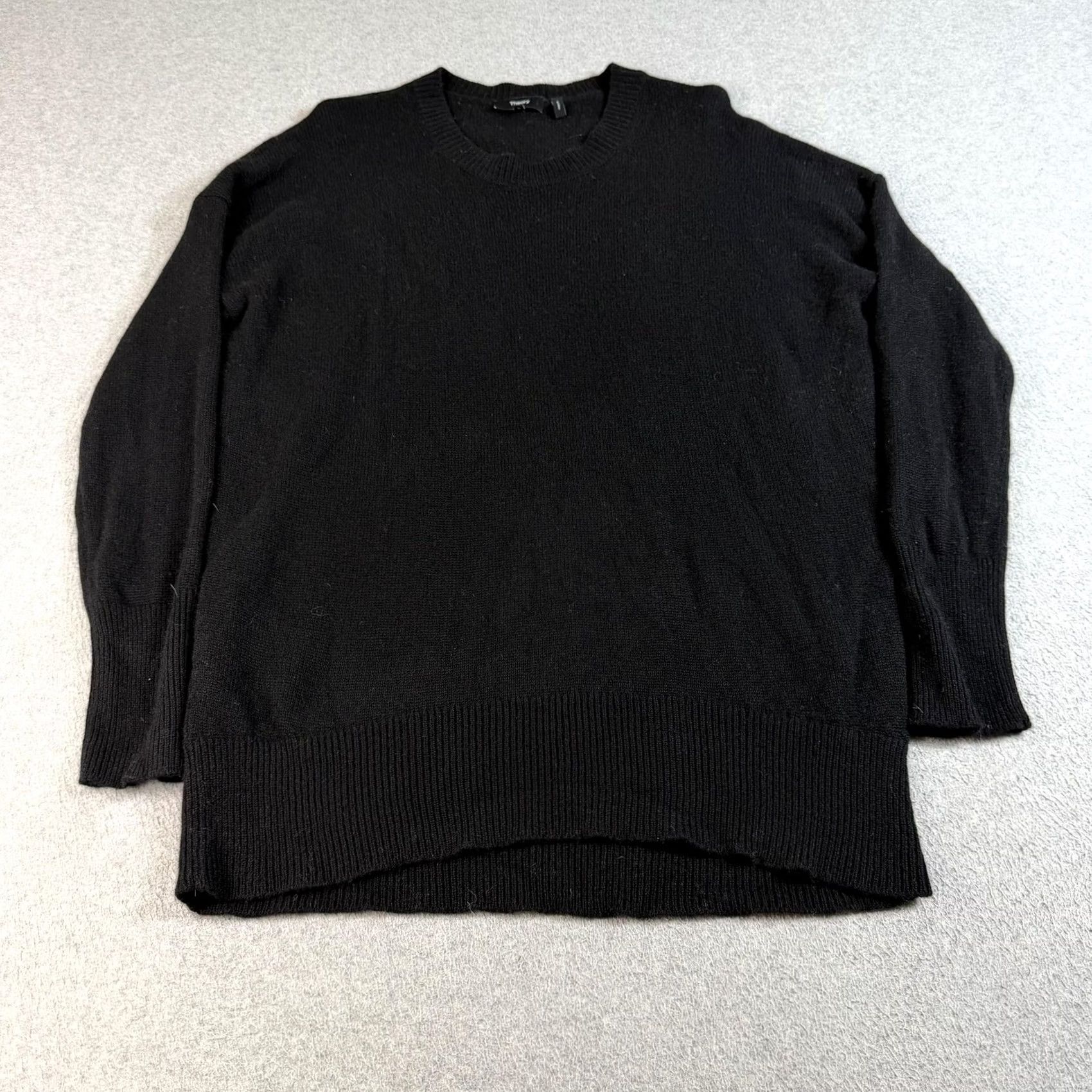 Theory Theory Cashmere Sweater Women M Black Crew Neck Lightweight Knit Pullover Casual Winter Size M / US 6-8 / IT 42-44 - 2 Thumbnail