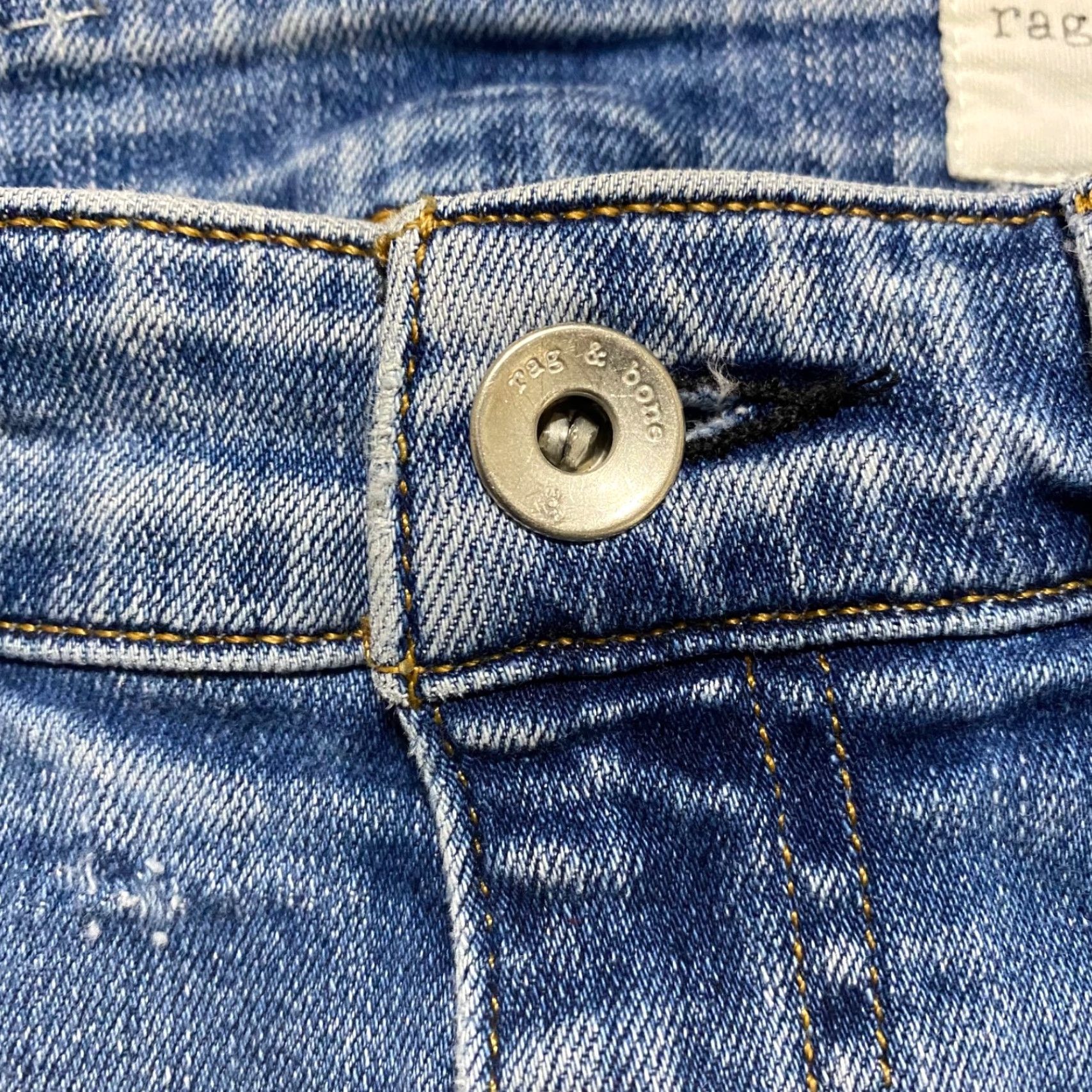 Rag & Bone rag & bone Jeans Womens 28 Blue Denim Medium Distressed High Rise Skinny Vintage No Size 28" / US 6 / IT 42 - 4 Thumbnail