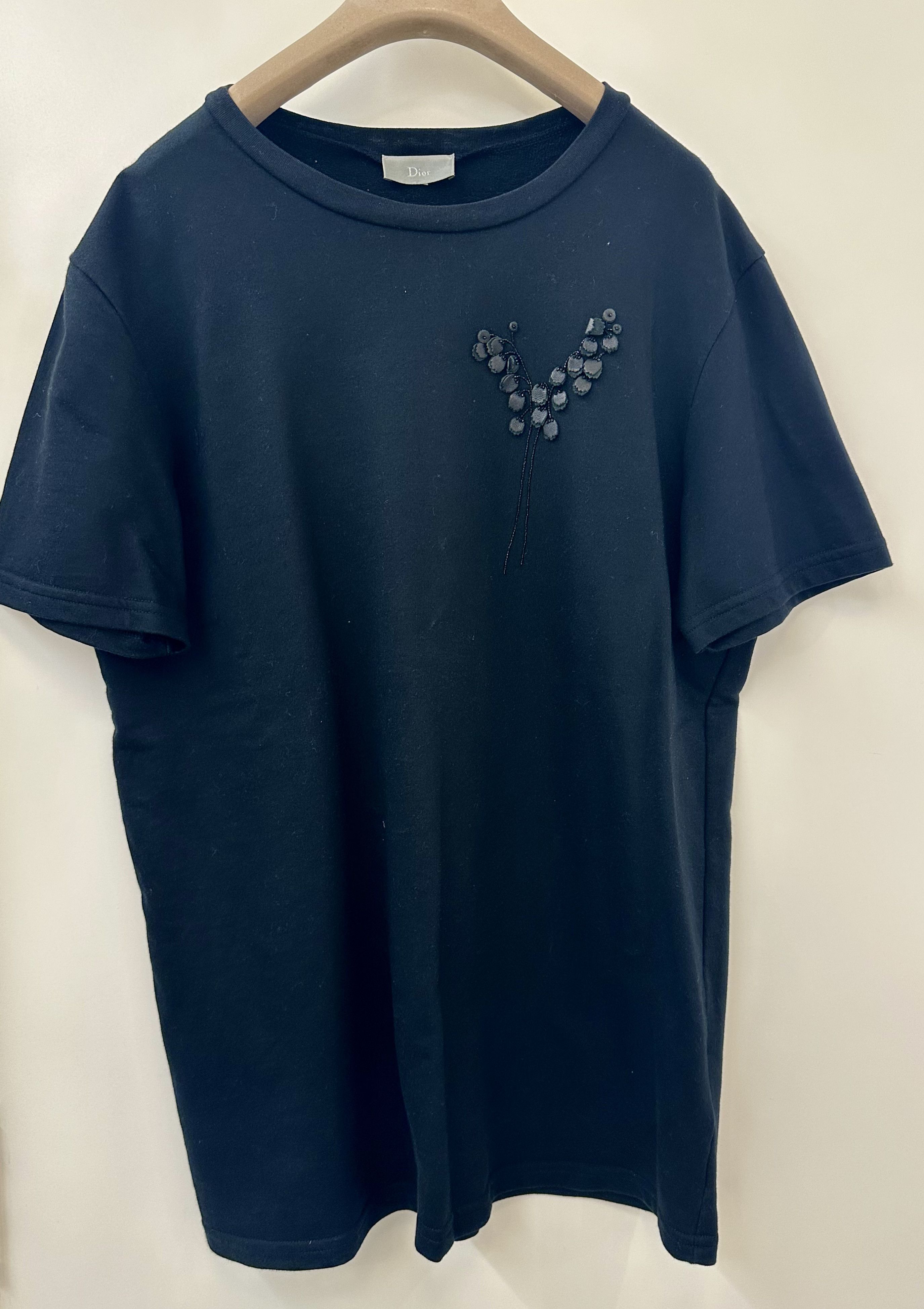 Christian Dior Monsieur Beaded Flower Short Sleeve T-Shirt Size US L / EU 52-54 / 3 - 1 Thumbnail