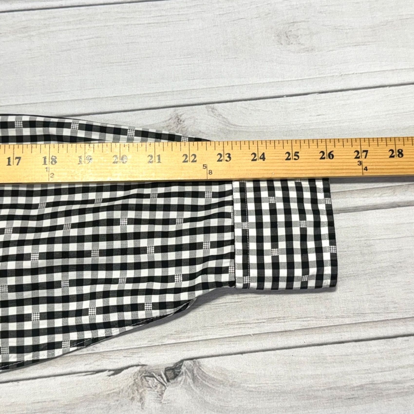 Vintage Maus & Hoffman Shirt Mens XL Black White Check Egyptian 2 Ply Cotton Button Up Size US XL / EU 56 / 4 - 6 Thumbnail