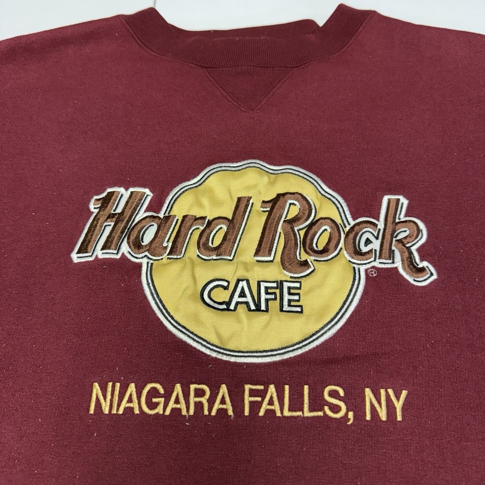 Hard Rock Cafe × Vintage Vintage Hard Rock Cafe Sweatshirt Mens Large Red Niagara Fal Size US L / EU 52-54 / 3 - 4 Thumbnail
