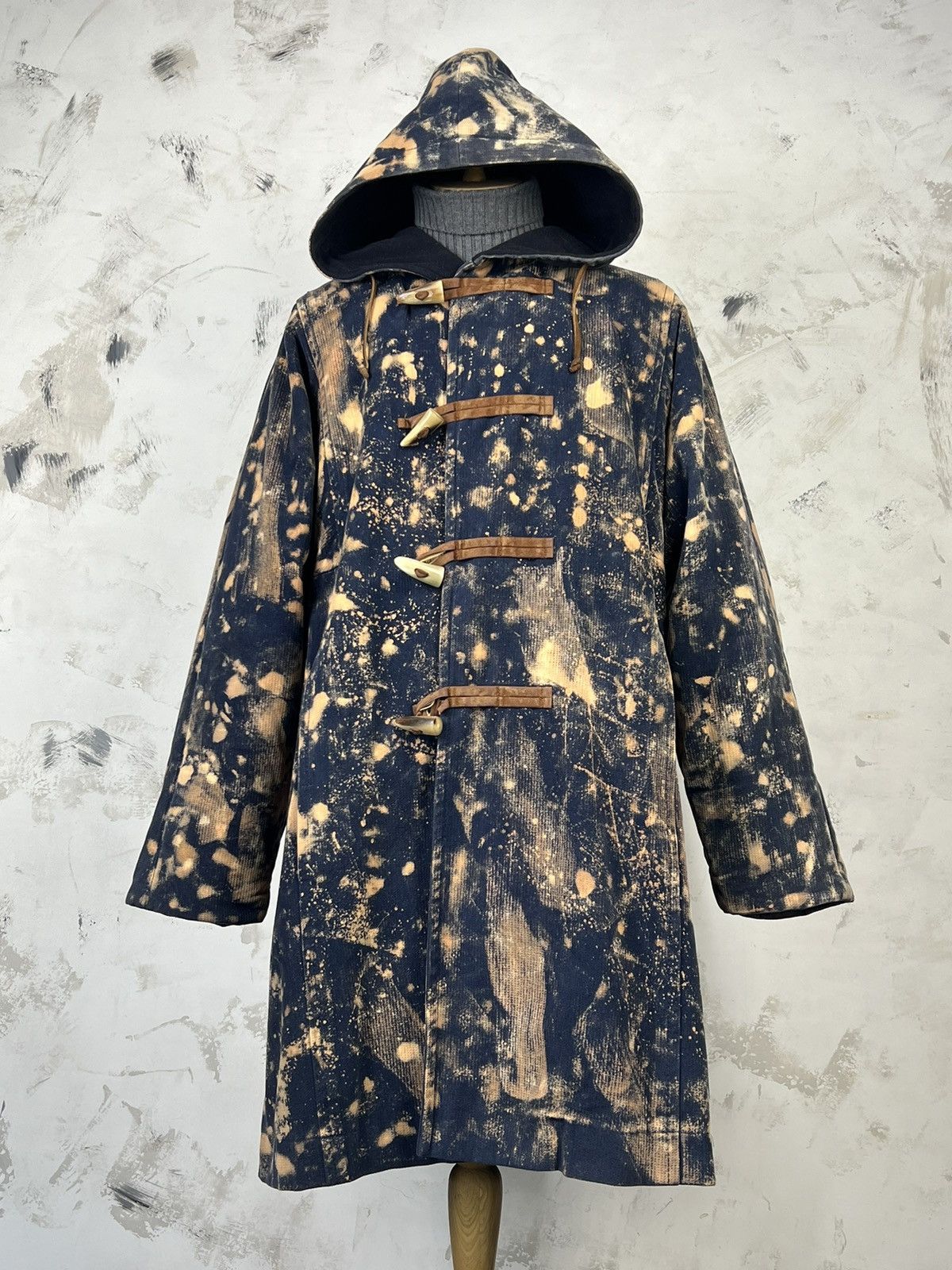 Byblos Byblos Bleached Custom Duffle Coat Hooded Made in Italy L-XL Size US XL / EU 56 / 4 - 2 Thumbnail