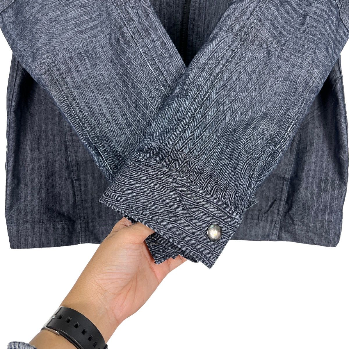 Japanese Brand 🔥 KUROCKERS STRIPE WORKER MODERN JACKET Size US L / EU 52-54 / 3 - 14 Thumbnail