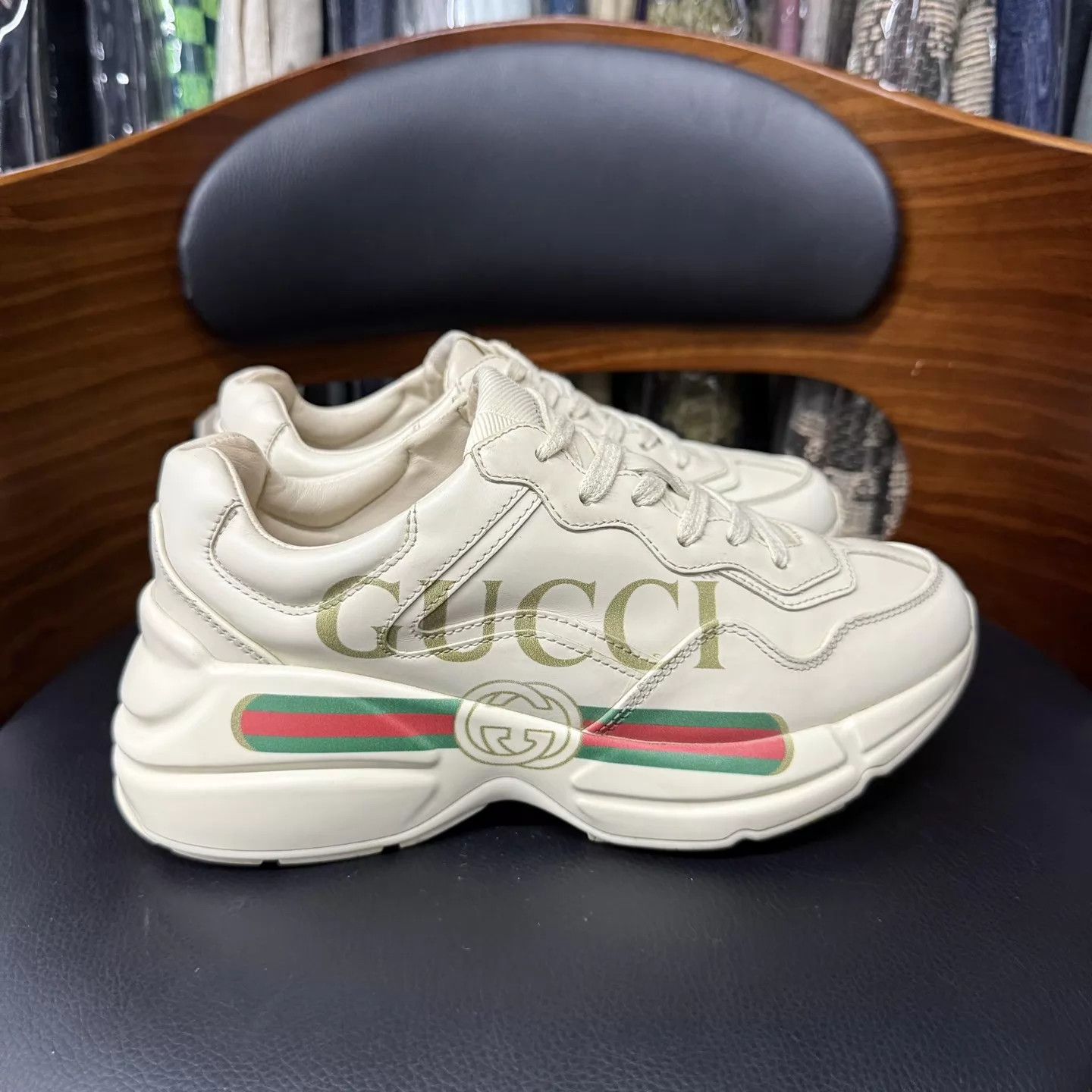 Gucci Gucci Classic Belted Ivory White Dad Sneaker 35.5 Size US 5 / IT 35 - 4 Thumbnail