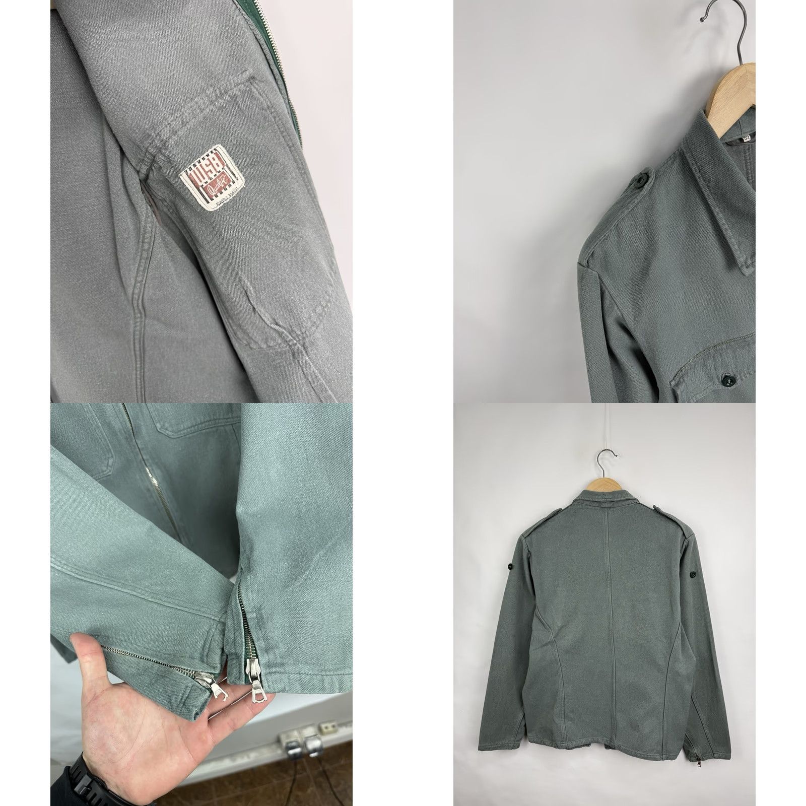 Vintage VINTAGE Swiss Army Military Work Jacket WSB Qualite 70s Jacket Men Green 52 Size US L / EU 52-54 / 3 - 8 Thumbnail