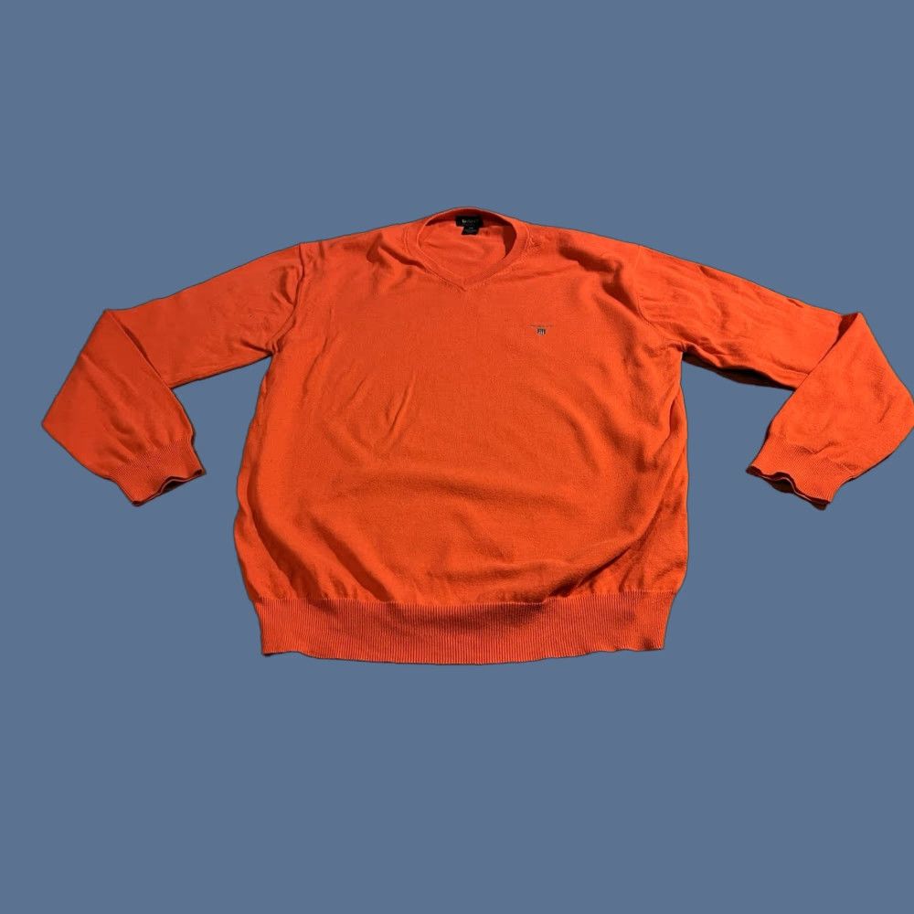 Gant VINTAGE Gant Classic Cotton V-Neck Sweater Men’s 2XL Orange Size US XXL / EU 58 / 5 - 1 Thumbnail