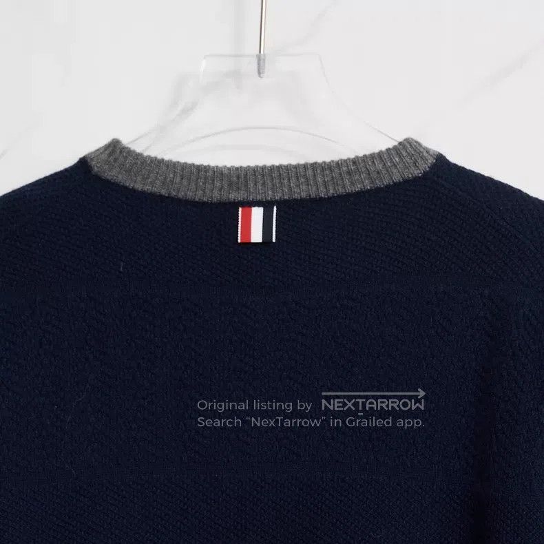 Thom Browne Thom Browne Navy Striped Knit Top Size US XL / EU 56 / 4 - 6 Thumbnail