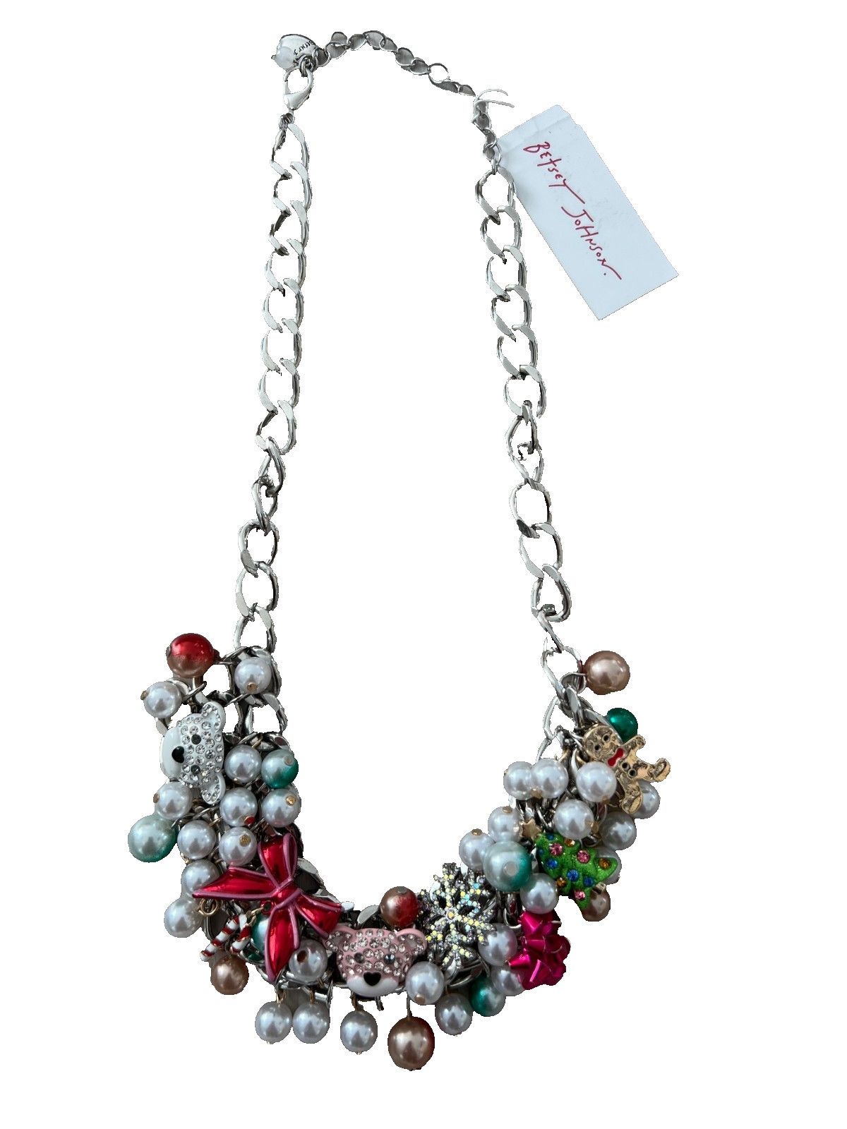 Betsey Johnson Betsey Johnson Christmas Charm Statement Bib Necklace Size ONE SIZE - 4 Thumbnail