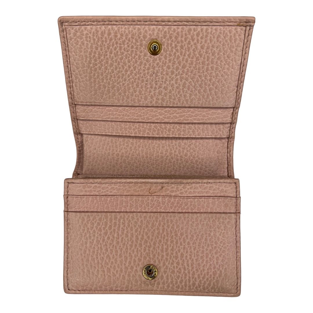 Gucci Gucci Marmont Card Case Pebbled Leather Wallet Size ONE SIZE - 8 Thumbnail